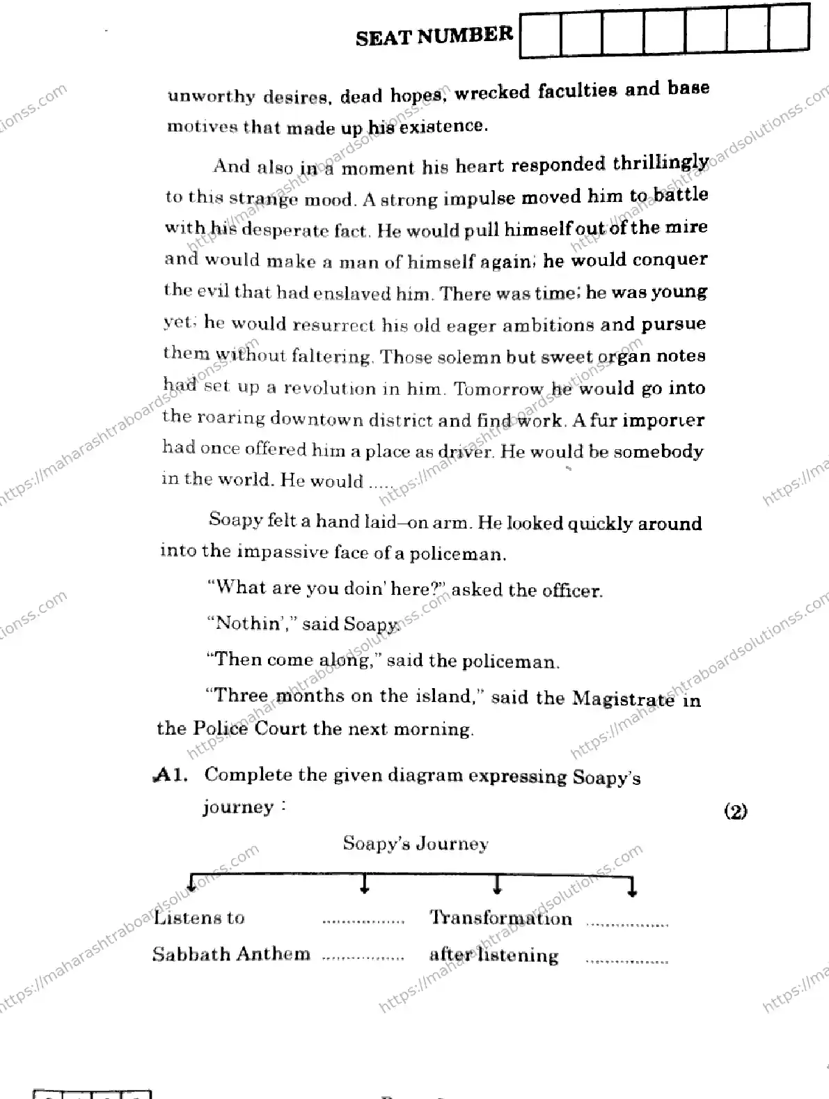 Maharashtra Board Class 12th 2026 ENGLISH 01 J 101 Previous Year Paper 3