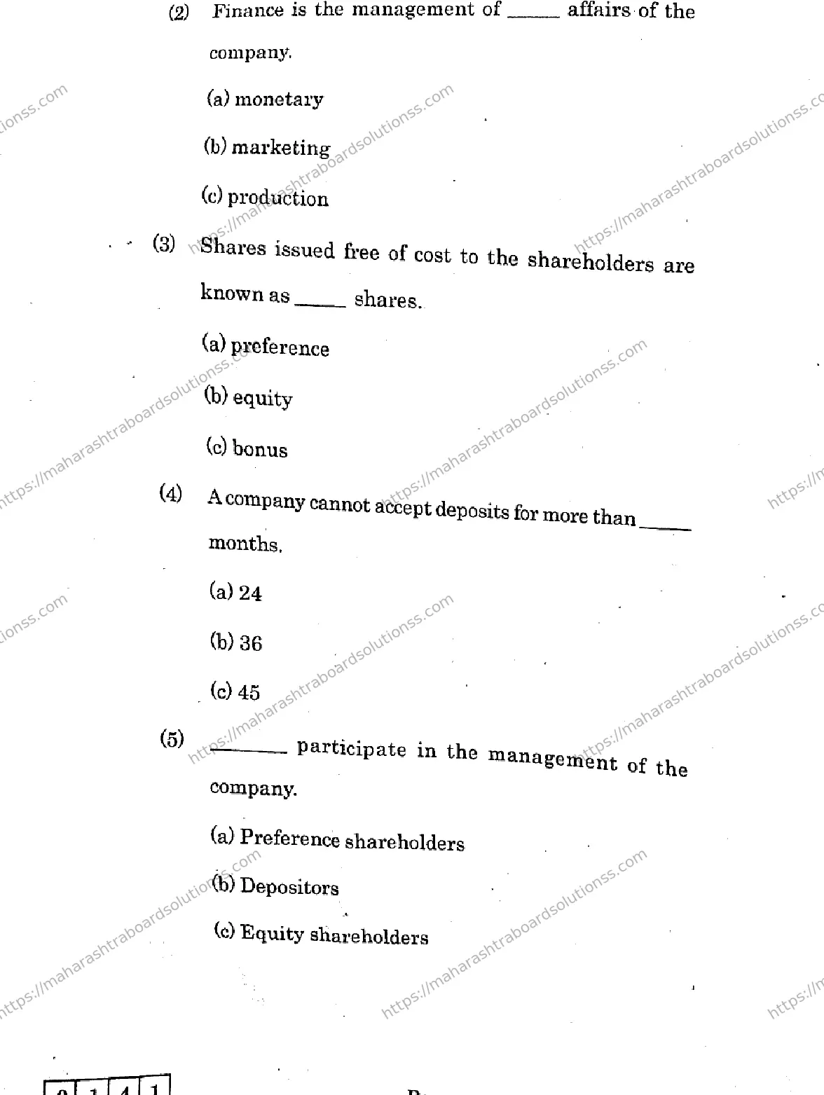 Maharashtra Board Class 12th 2026 SECRETARIAL PRACTICE 52 J 141 Previous Year Paper 2