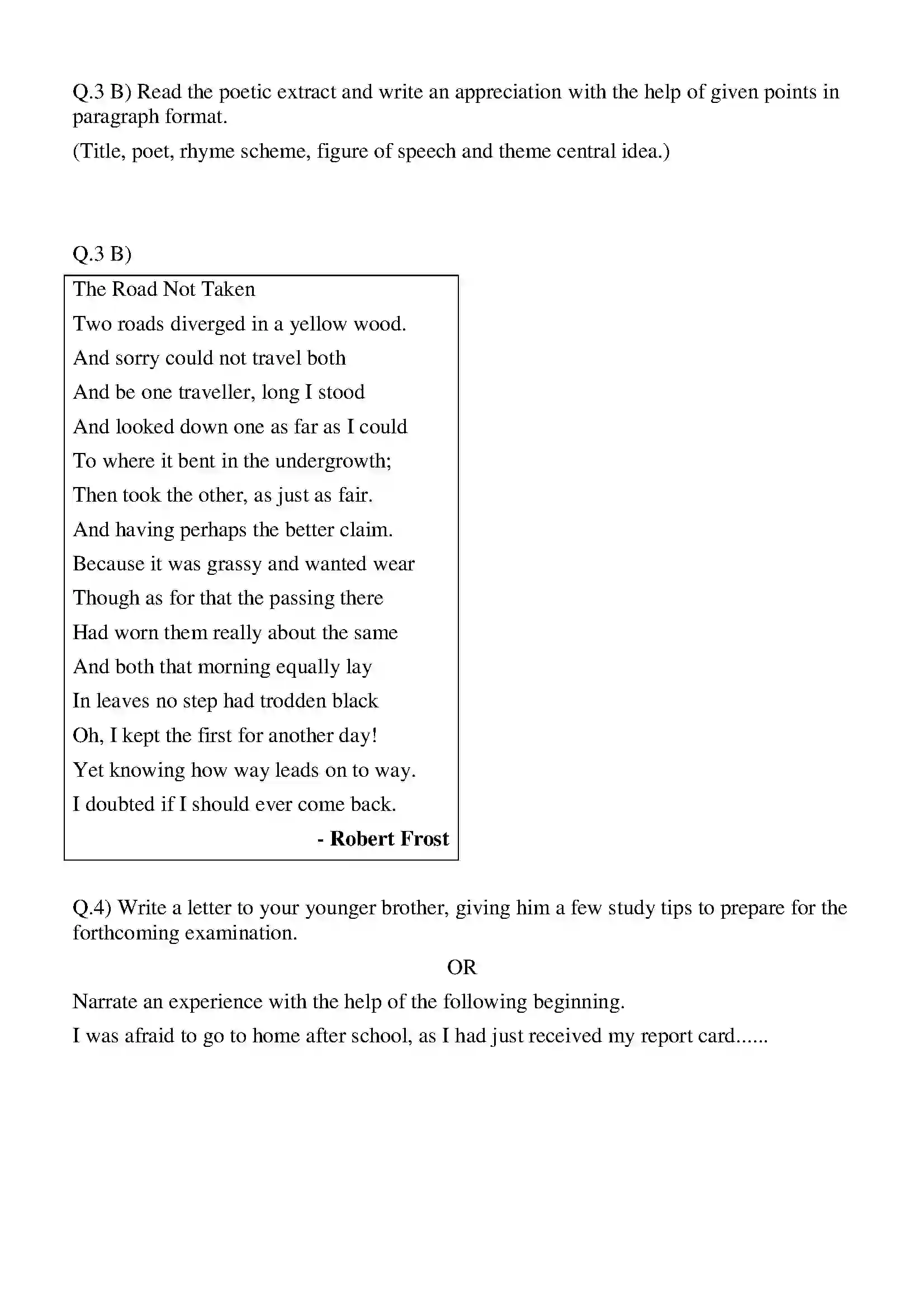 Maharashtra Board Class 9th 2023 English- SUT-2023-110223 - 2023 Previous Year Paper 3