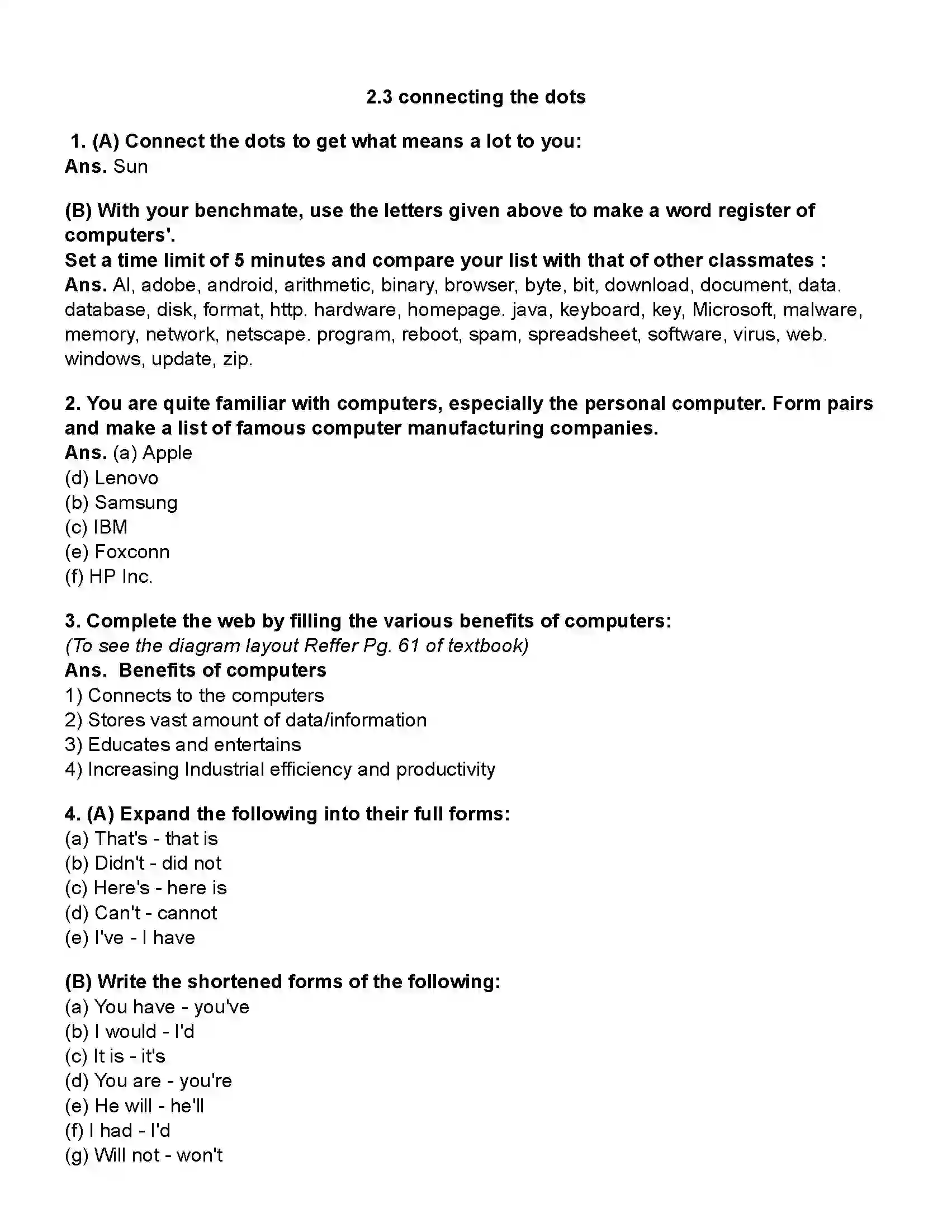 Maharashtra Board Class 10th English (Chapters Notes) Connecting the Dots Revision Note 1