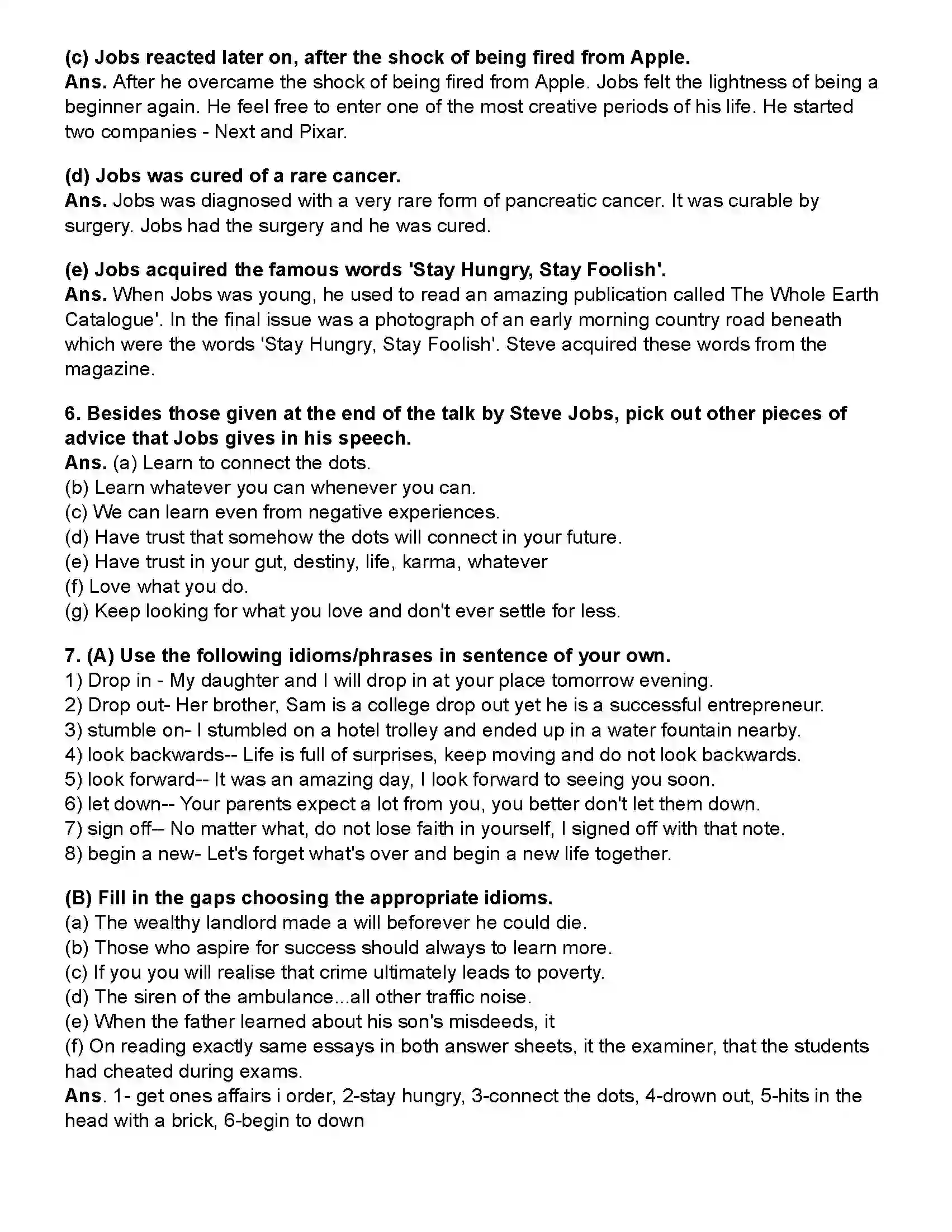 Maharashtra Board Class 10th English (Chapters Notes) Connecting the Dots Revision Note 4