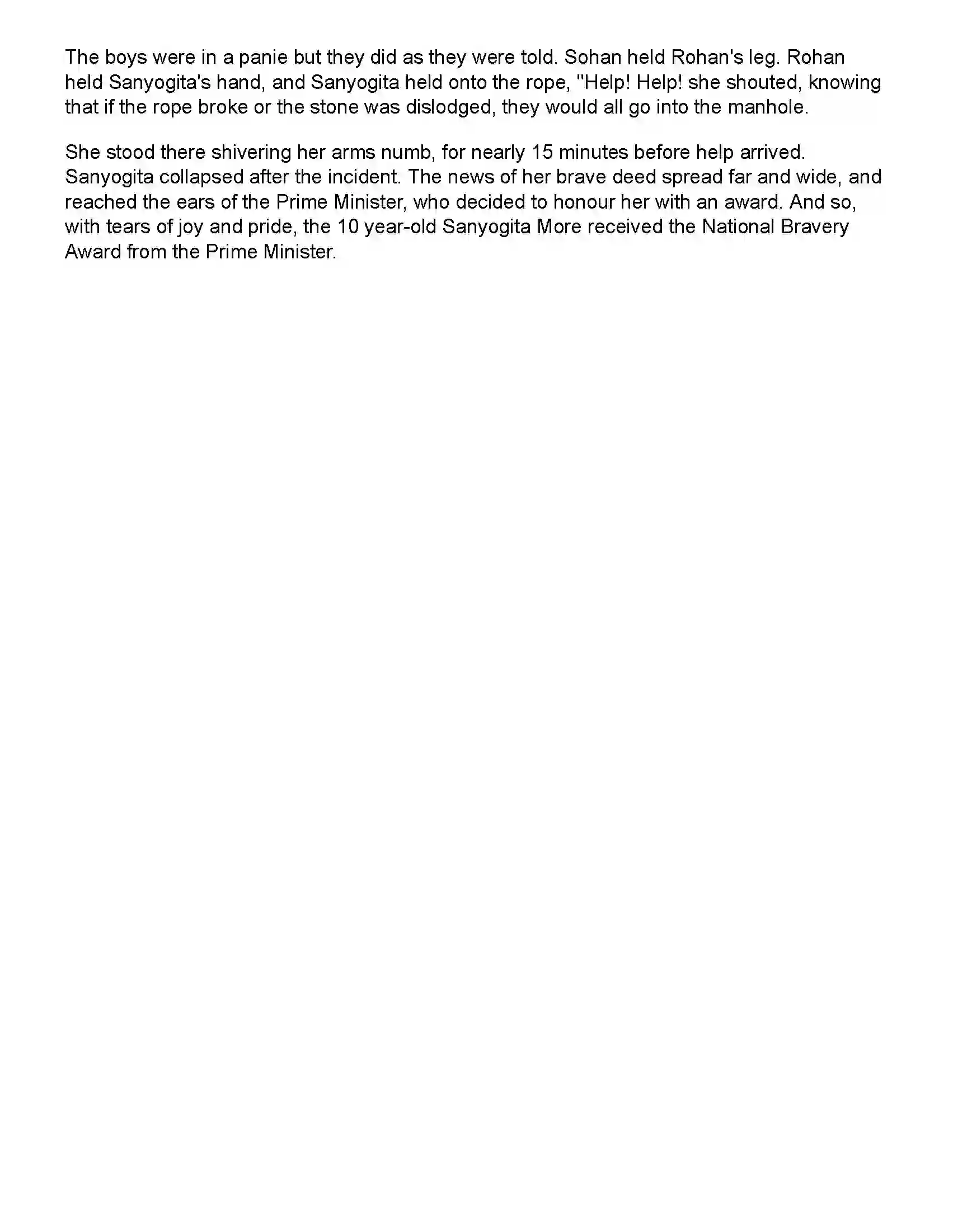 Maharashtra Board Class 10th English (Chapters Notes) On Wings of Courage Revision Note 7
