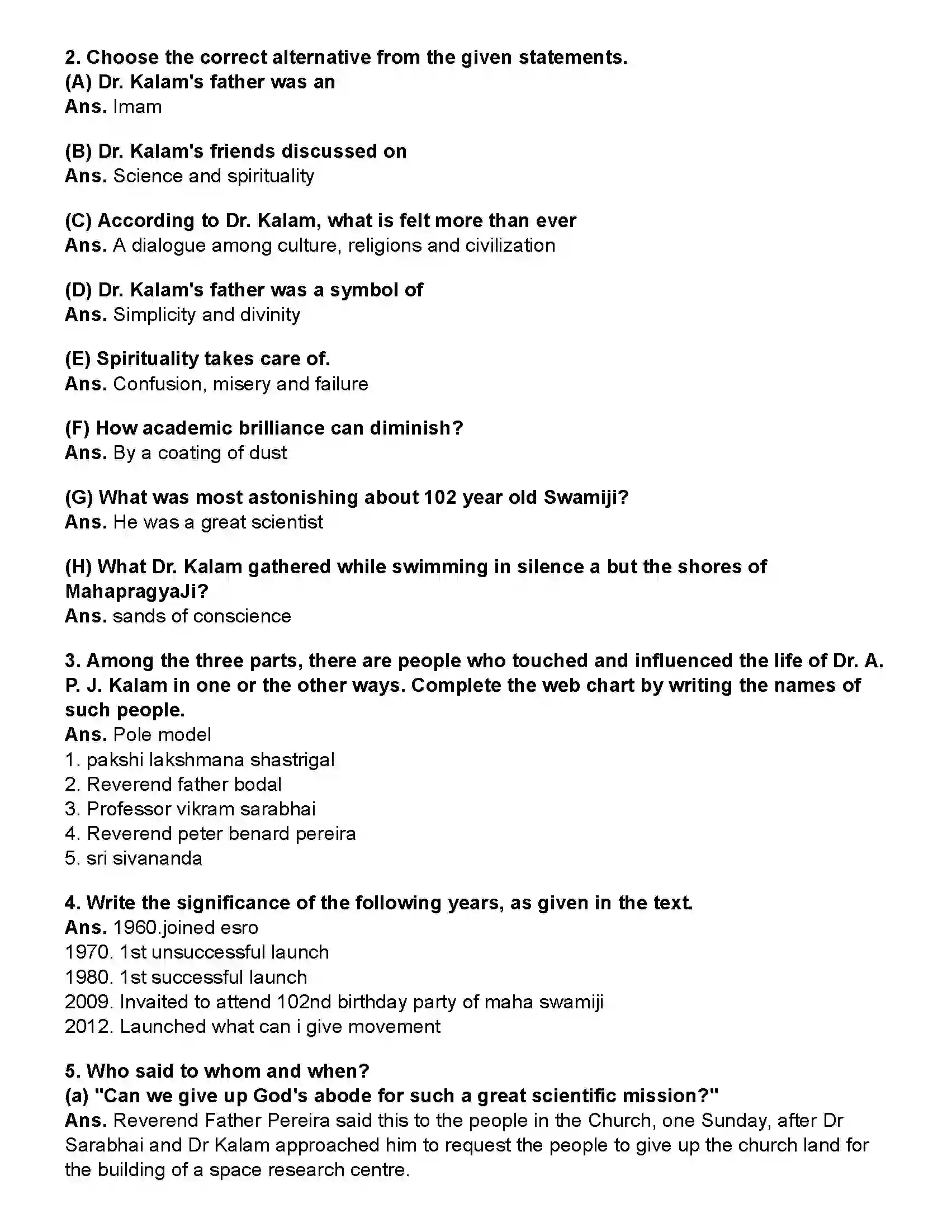 Maharashtra Board Class 10th English (Chapters Notes) Science and Spirituality Revision Note 3