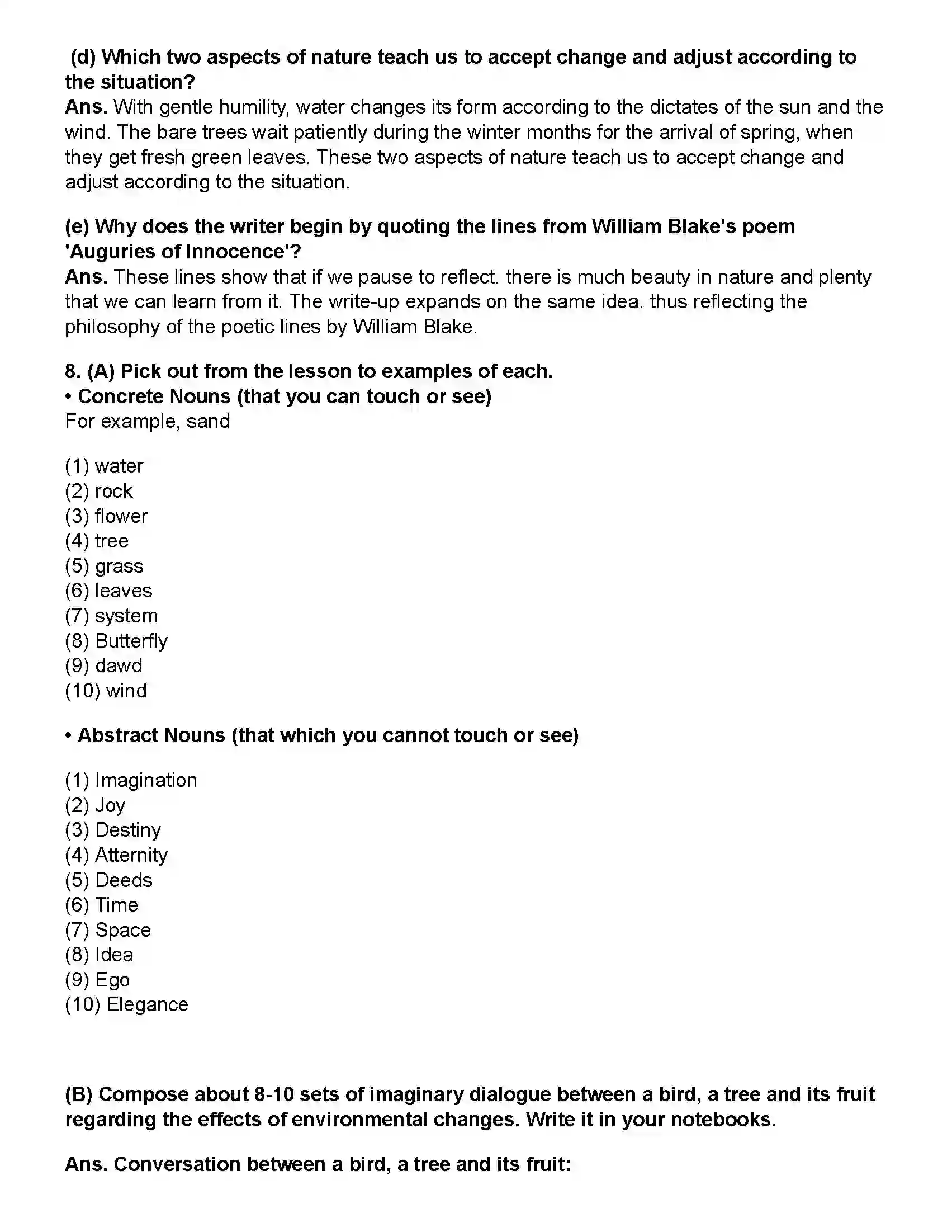 Maharashtra Board Class 10th English (Chapters Notes) The Alchemy of Nature Revision Note 4