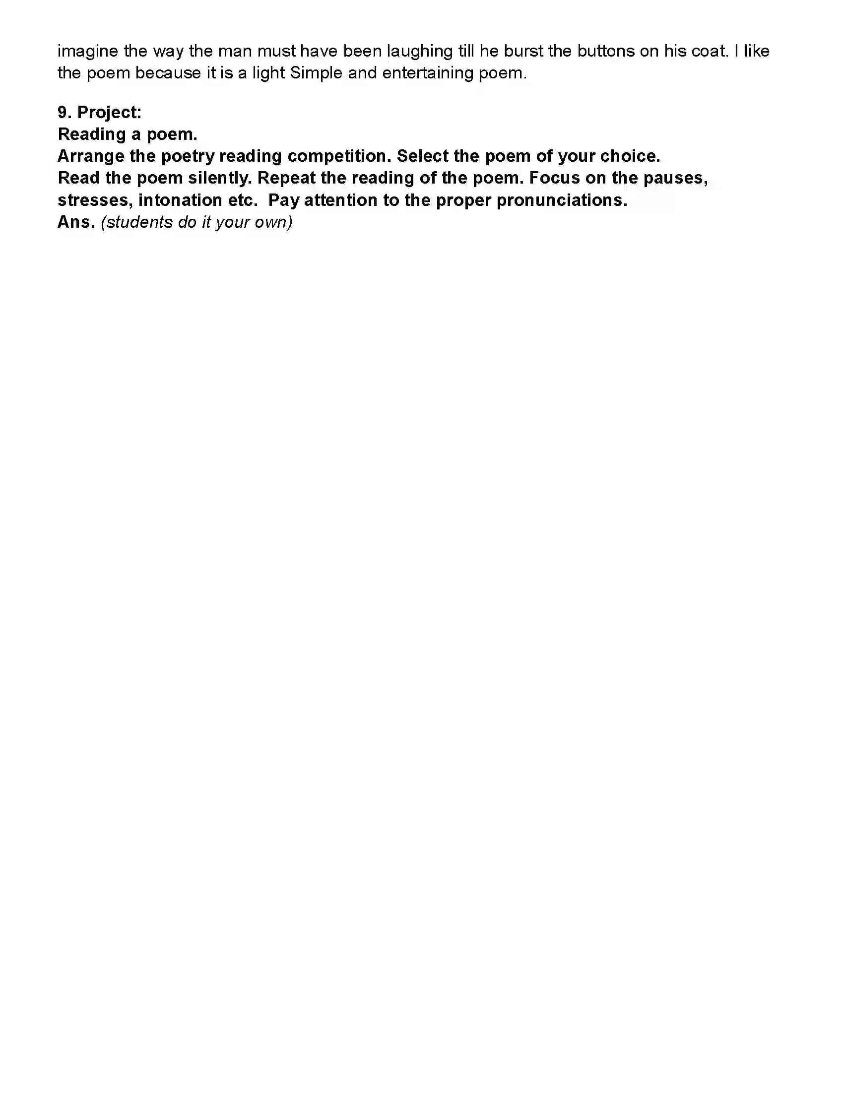 Maharashtra Board Class 10th English (Chapters Notes) The Height of the Ridiculous Revision Note 5