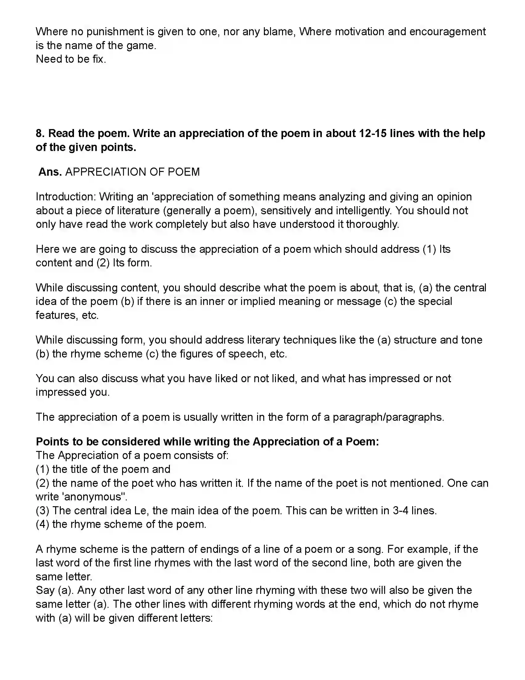 Maharashtra Board Class 10th English (Chapters Notes) Where the Mind is Without Fear Revision Note 4