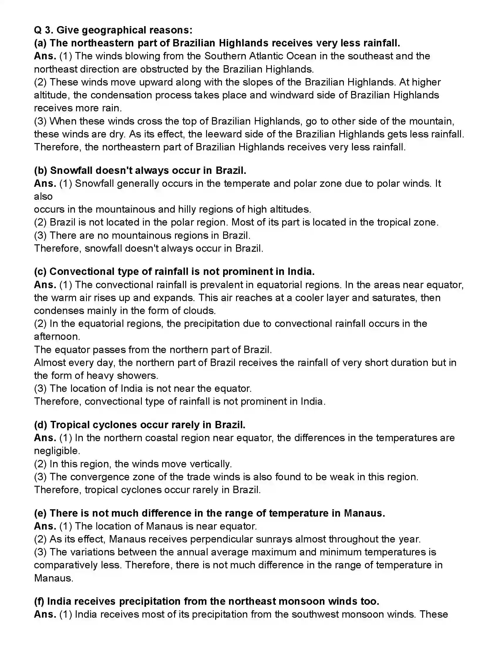 Maharashtra Board Class 10th Geography Climate Revision Note 3