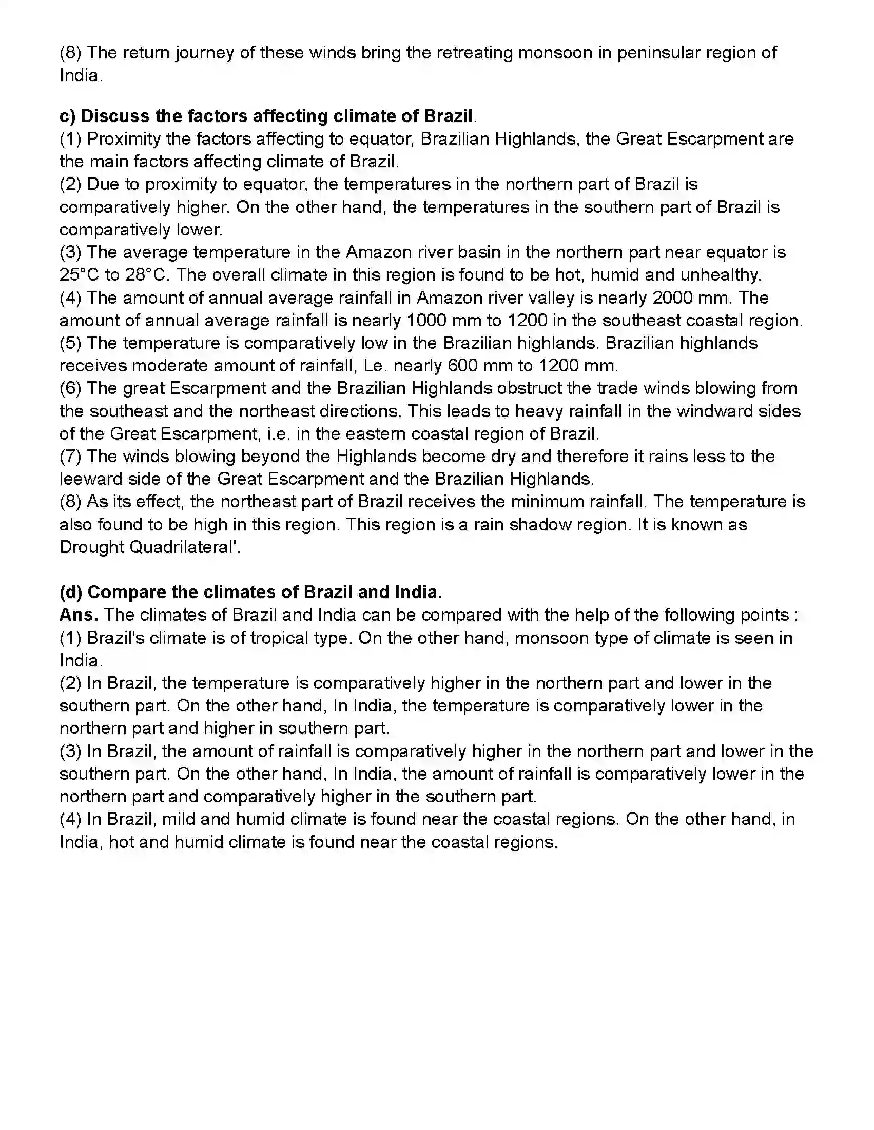 Maharashtra Board Class 10th Geography Climate Revision Note 5