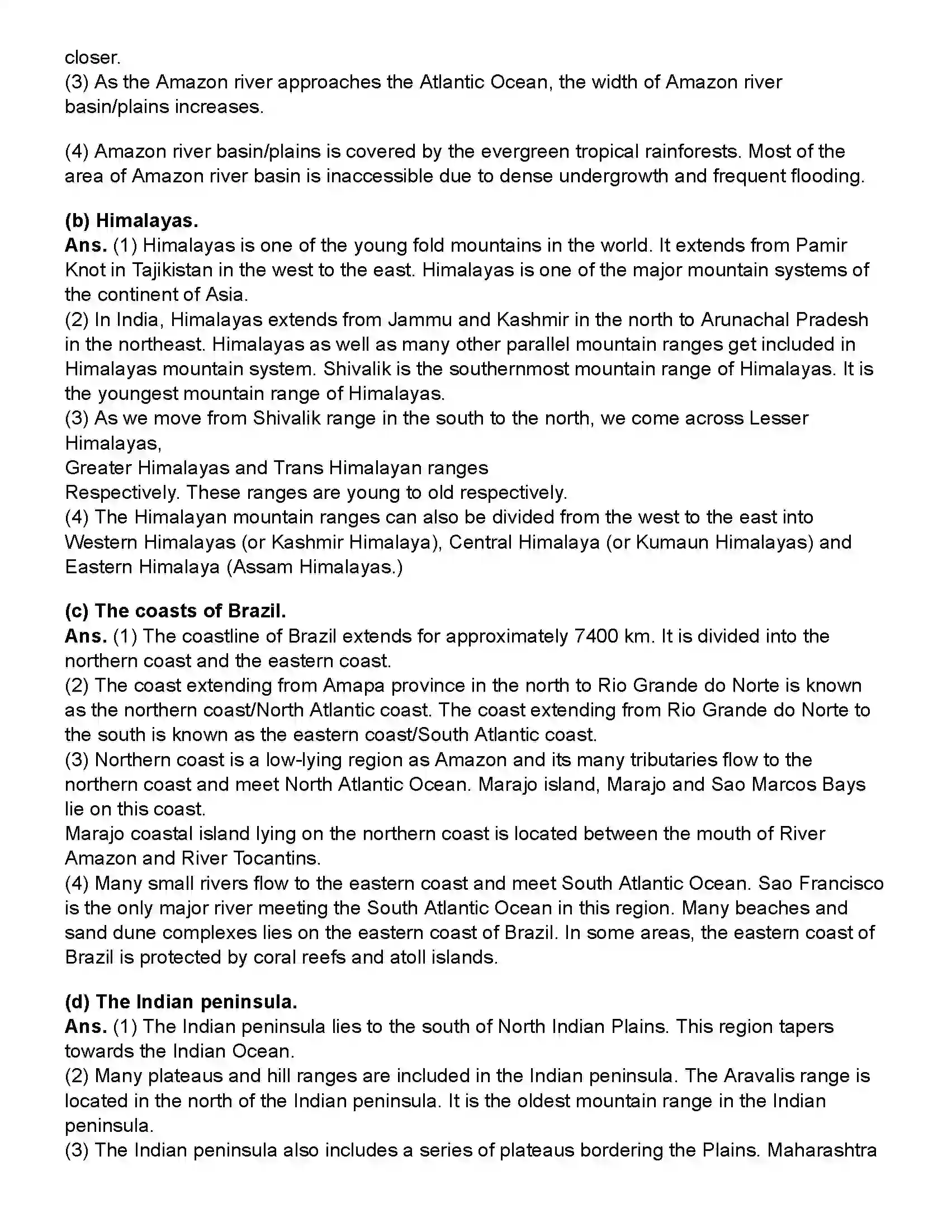 Maharashtra Board Class 10th Geography Physiography and Drainage Revision Note 4
