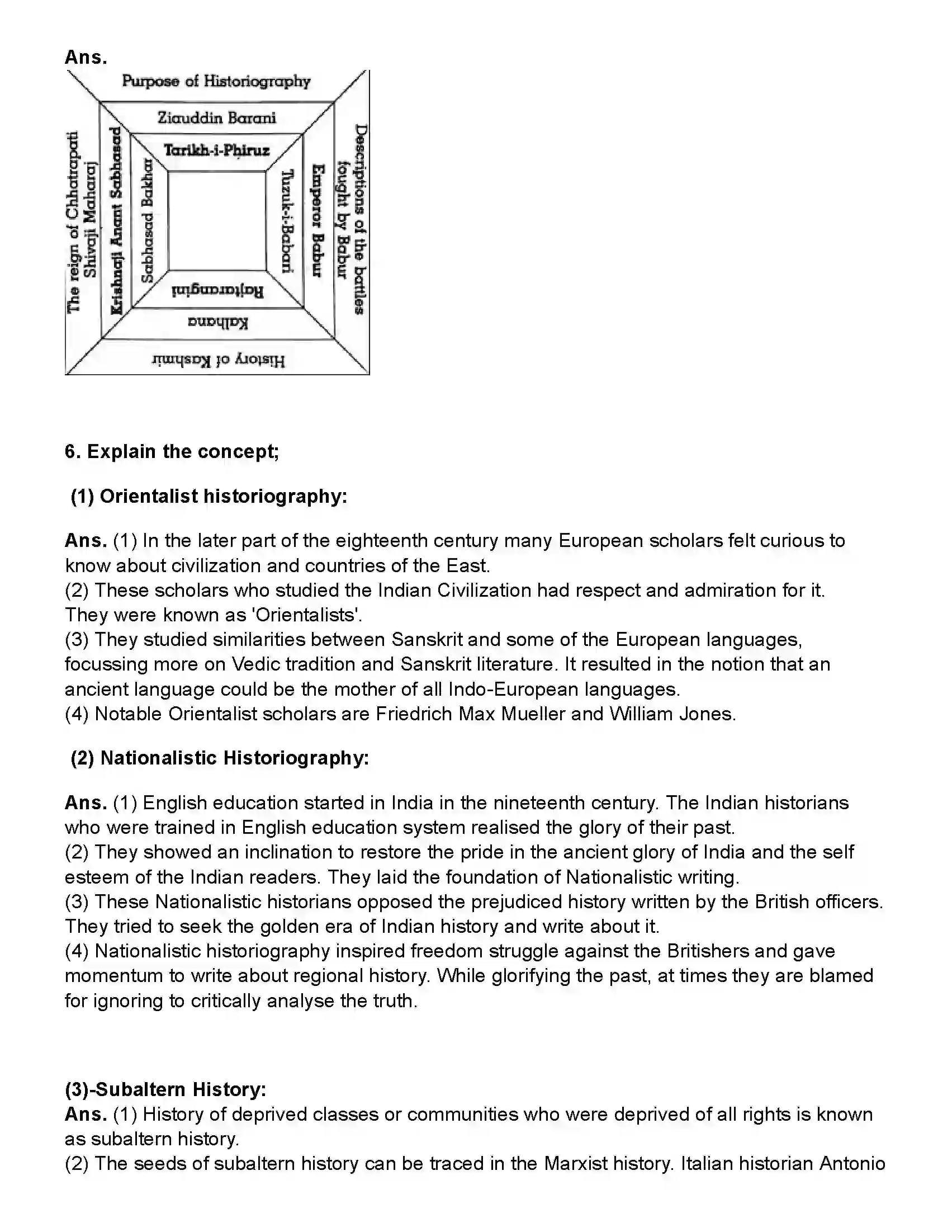 Maharashtra Board Class 10th History Historiography - Indian Tradition Revision Note 4