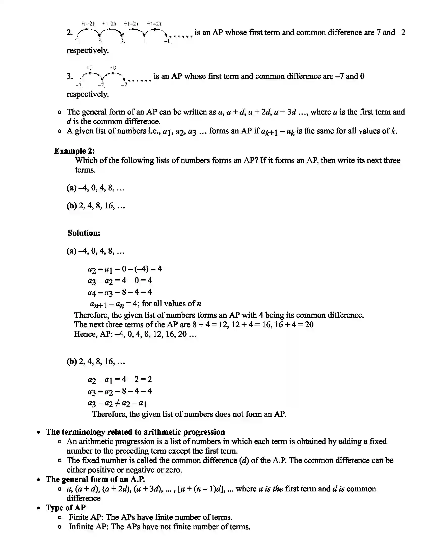 Maharashtra Board Class 10th Mathematics Arithmetic Progressions Revision Note 2
