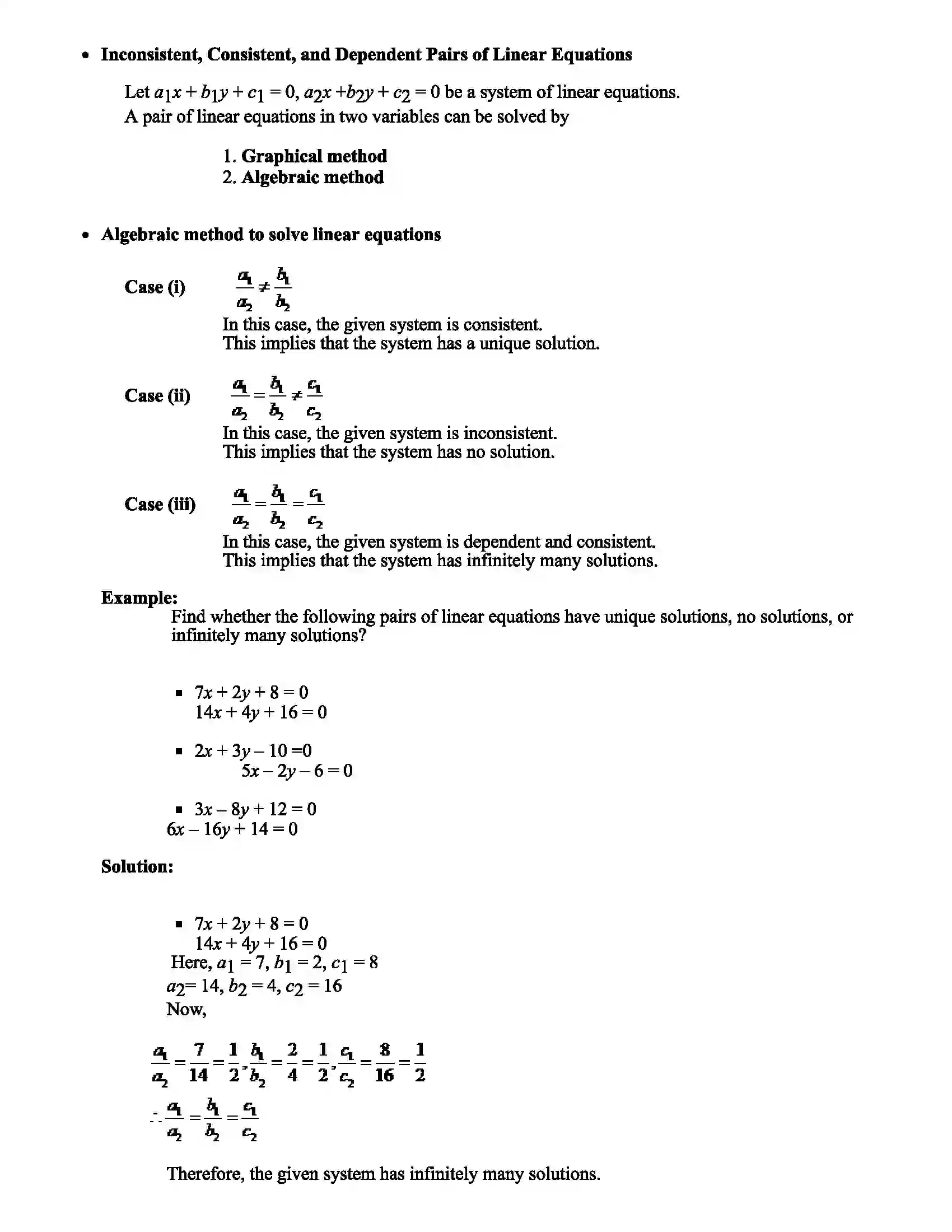 Maharashtra Board Class 10th Mathematics Linear equations in two Variables Revision Note 4