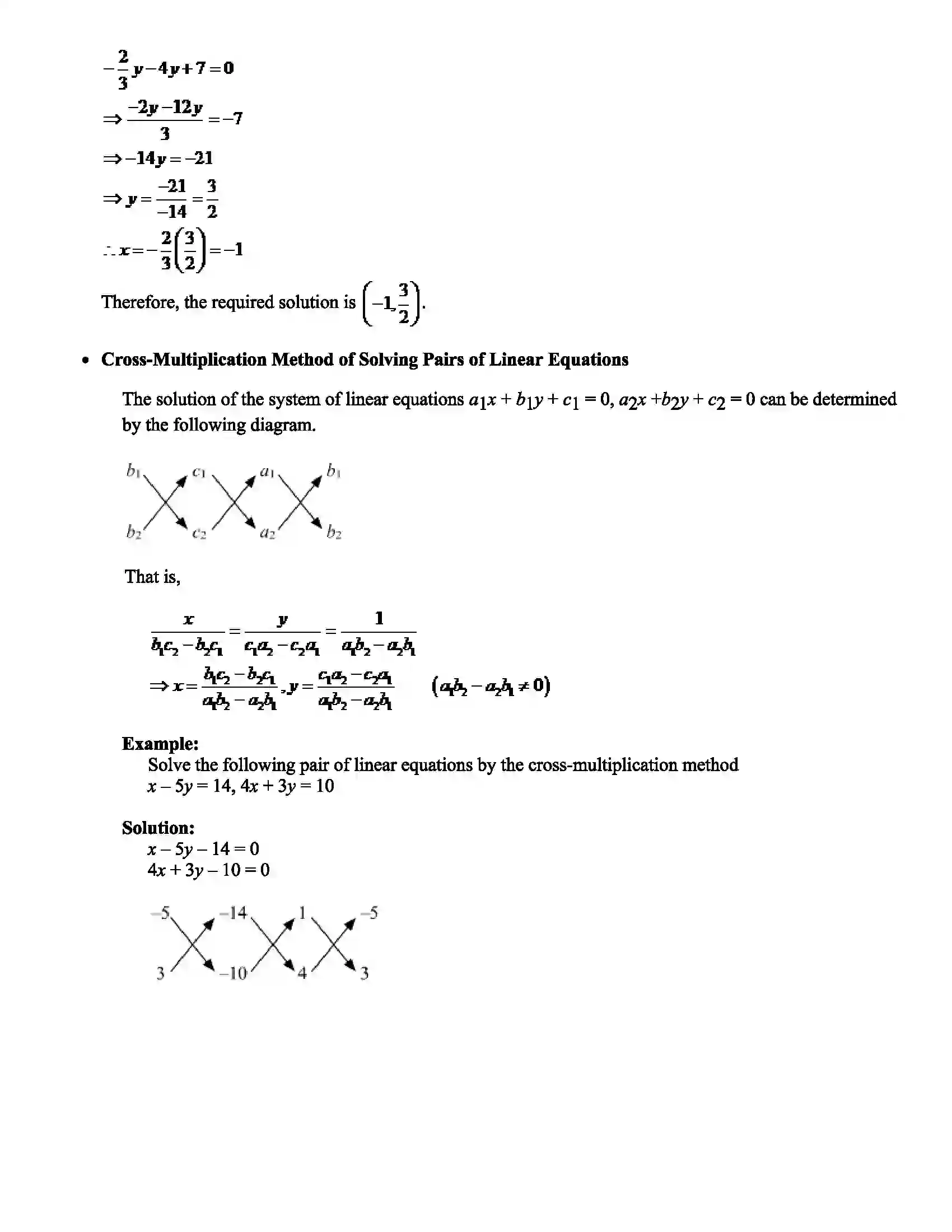 Maharashtra Board Class 10th Mathematics Linear equations in two Variables Revision Note 8