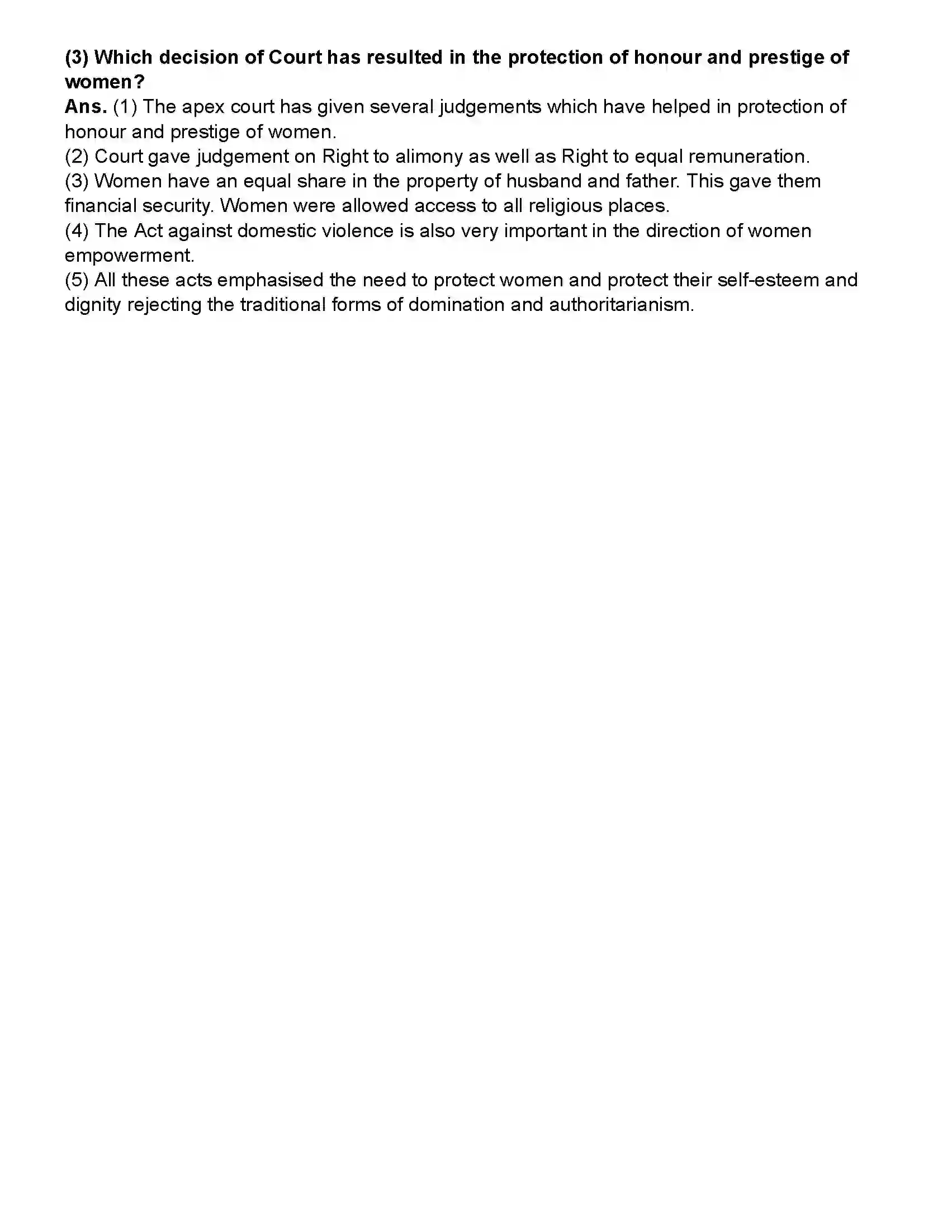 Maharashtra Board Class 10th Political Science Working of the Constitution Revision Note 4