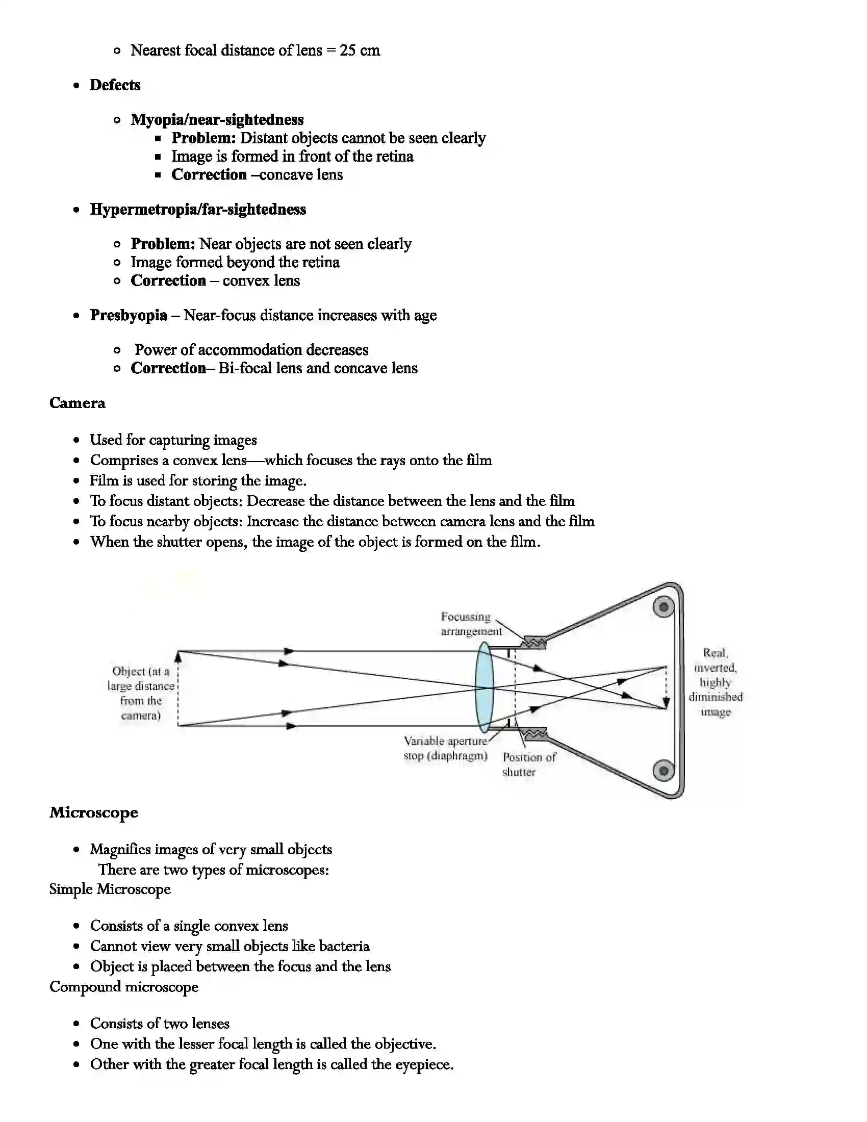 Maharashtra Board Class 10th Science Lenses Revision Note 3