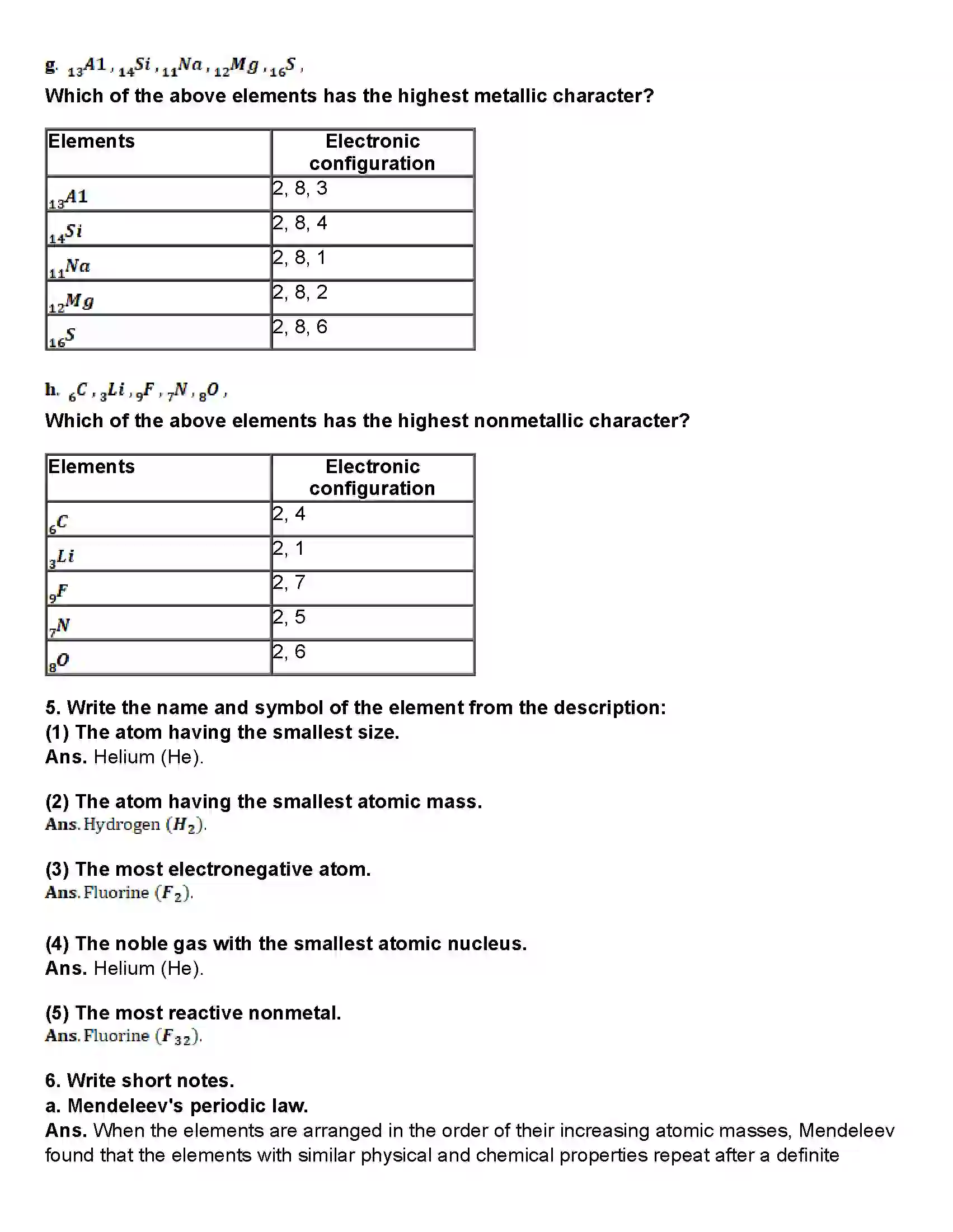 Maharashtra Board Class 10th Science Part - 1 Periodic Classification of Elements Revision Note 4