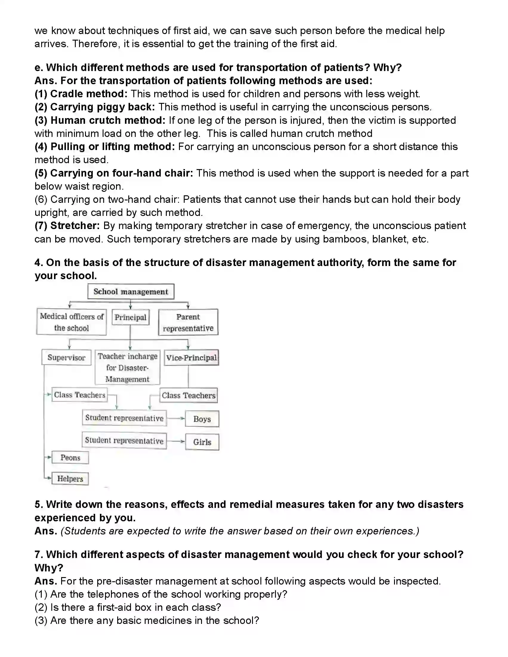 Maharashtra Board Class 10th Science Part - 2 Disaster Management Revision Note 7