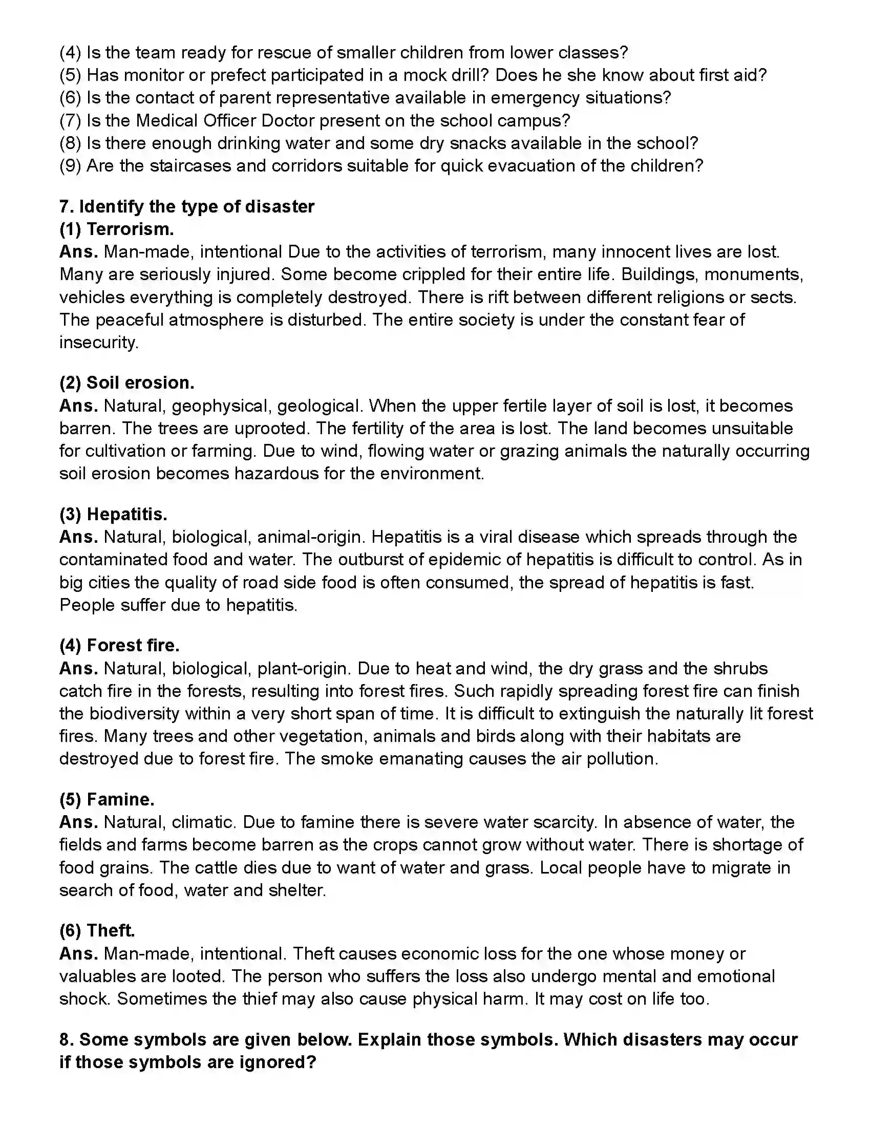 Maharashtra Board Class 10th Science Part - 2 Disaster Management Revision Note 8