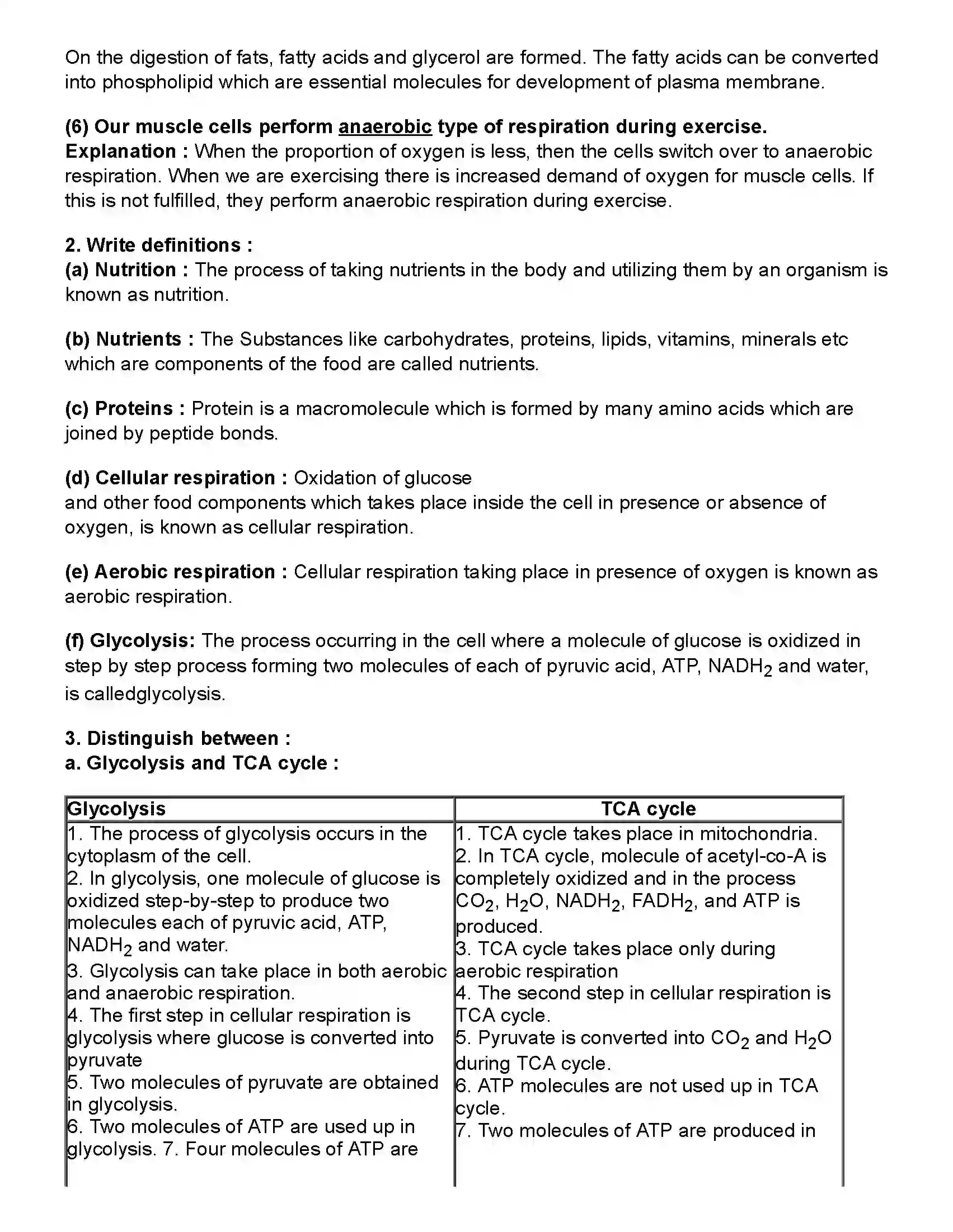 Maharashtra Board Class 10th Science Part - 2 Life Processes in living organisms Part -1 Revision Note 2