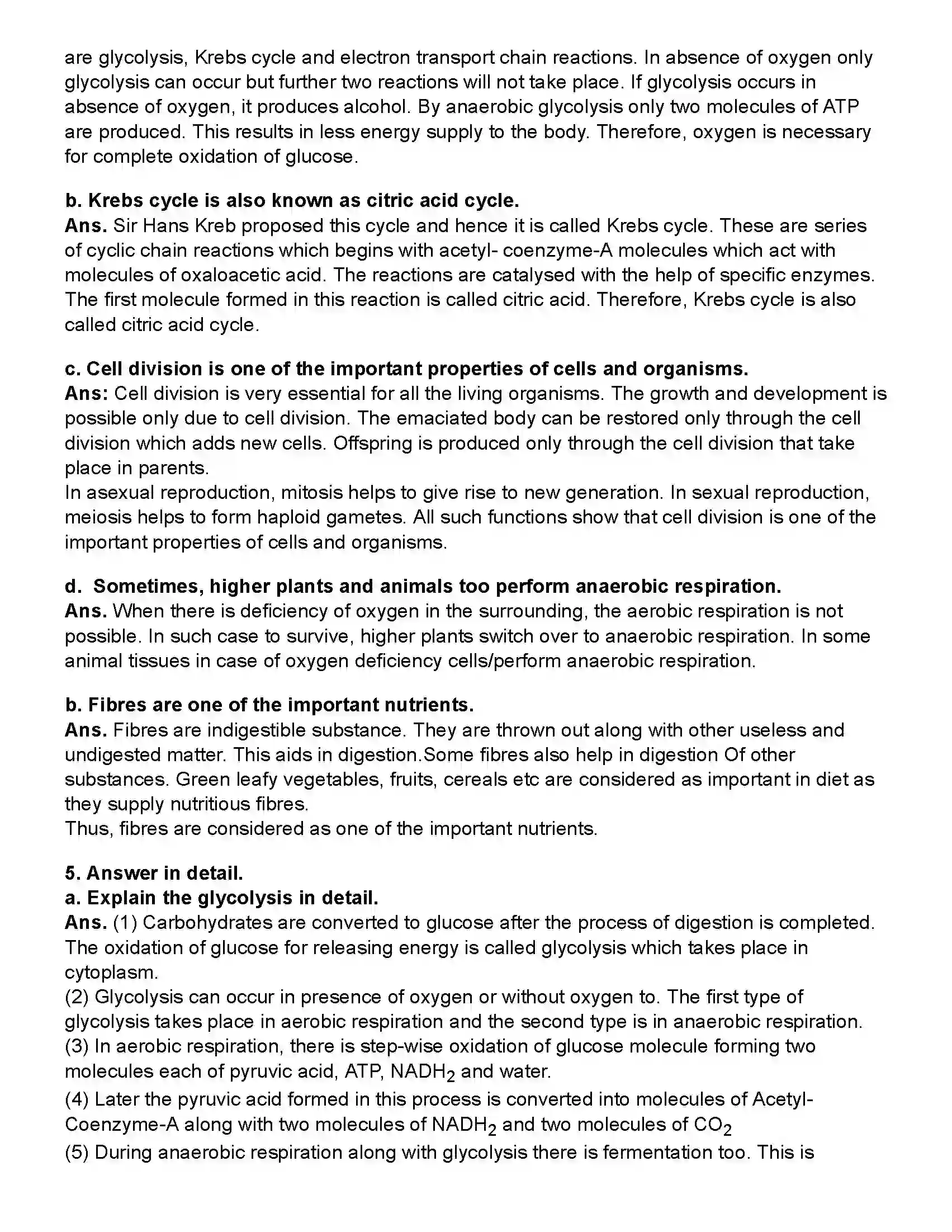 Maharashtra Board Class 10th Science Part - 2 Life Processes in living organisms Part -1 Revision Note 4