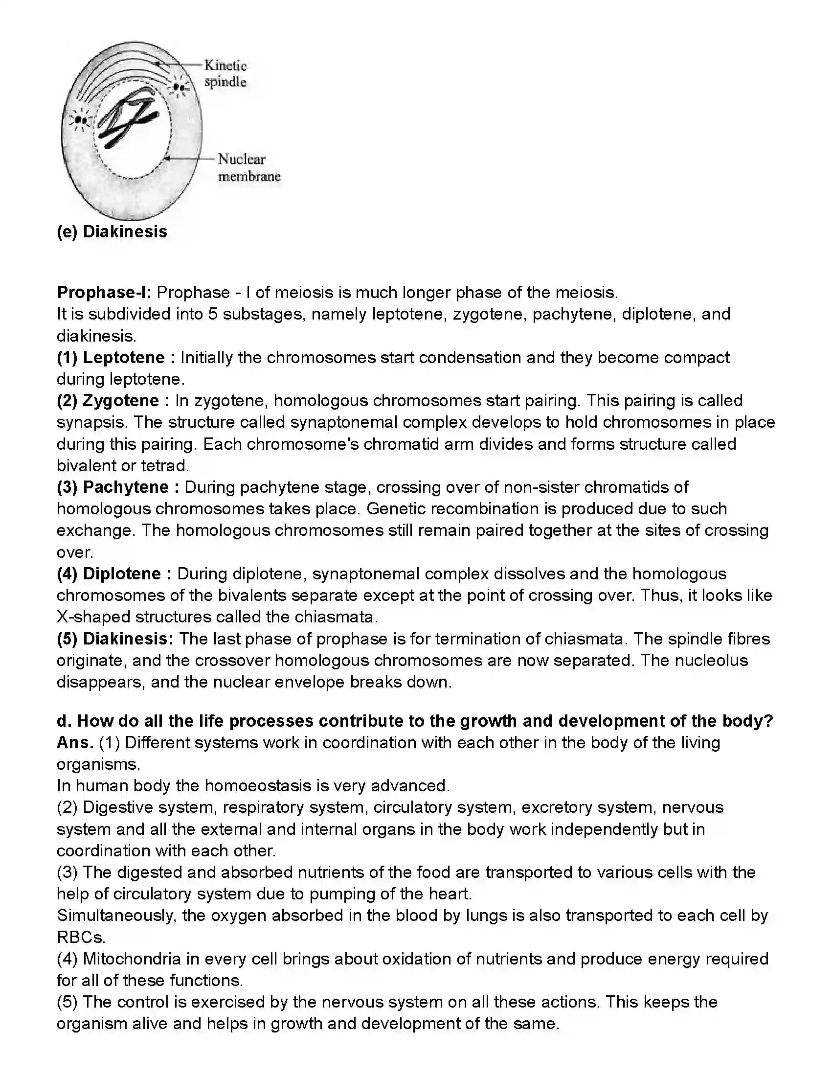 Maharashtra Board Class 10th Science Part - 2 Life Processes in living organisms Part -1 Revision Note 8