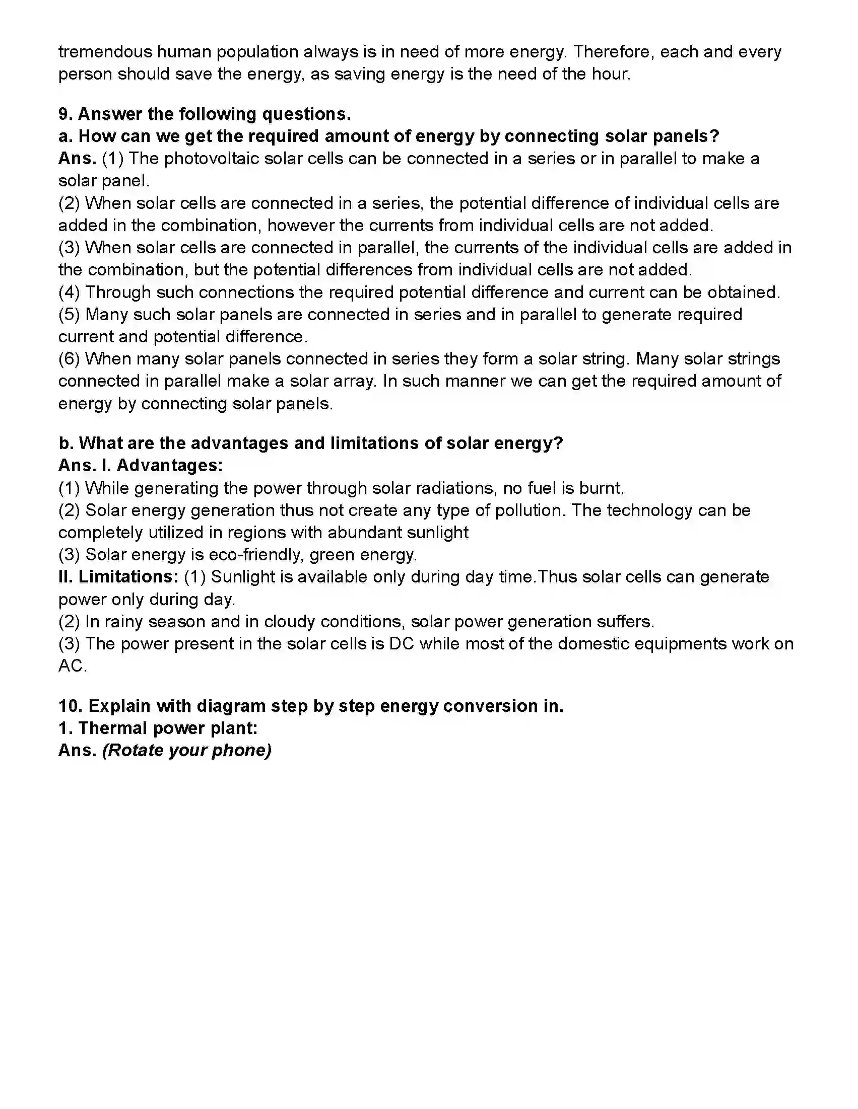 Maharashtra Board Class 10th Science Part - 2 Towards Green Energy Revision Note 4