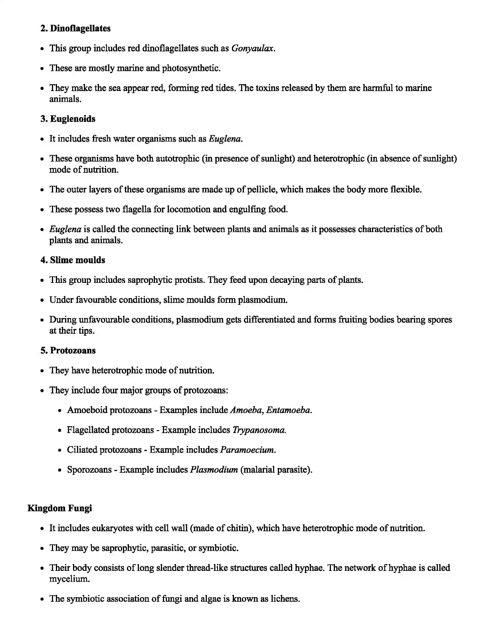 Maharashtra Board Class 11th Biology Diversity in Organisms Revision Note 5