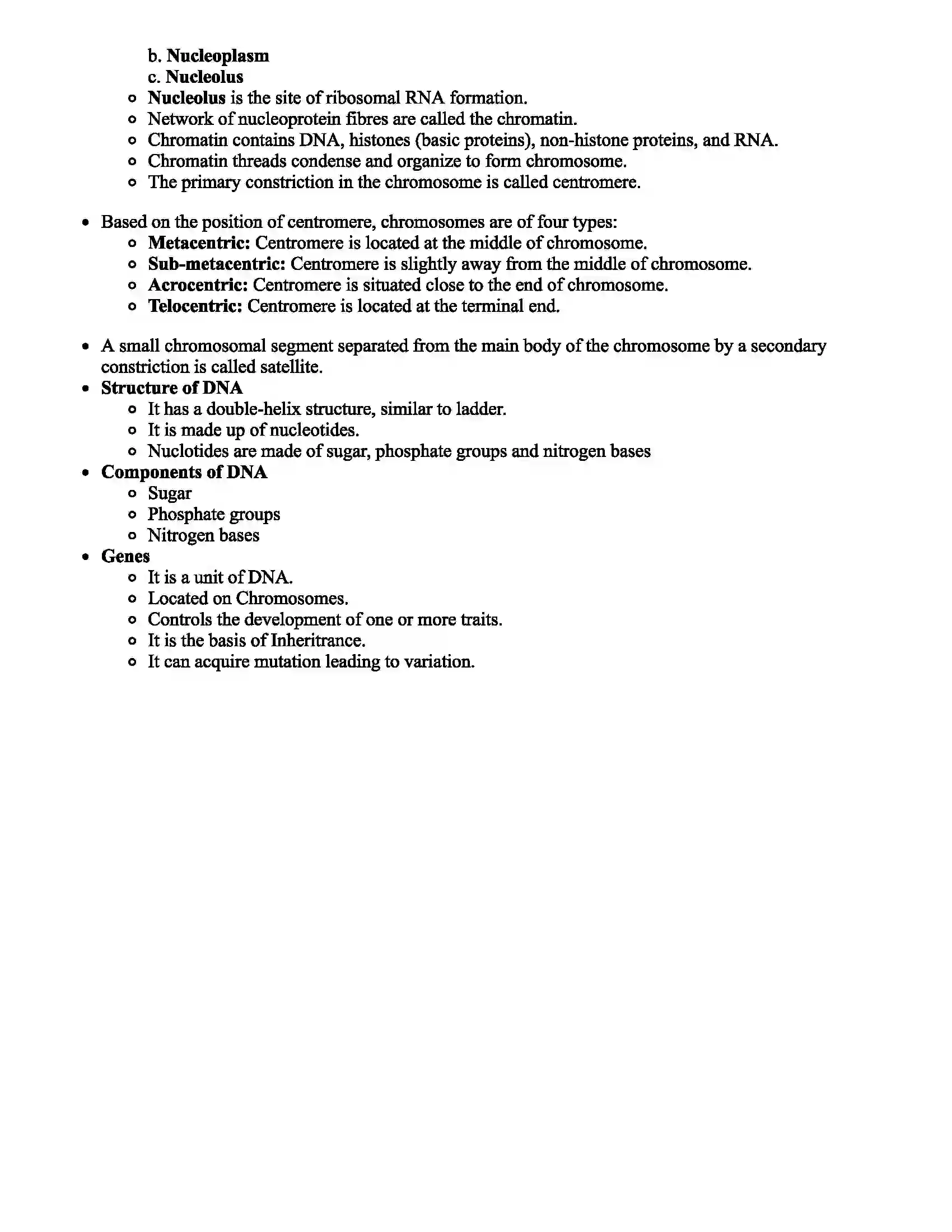 Maharashtra Board Class 11th Biology Organization of Cell Revision Note 6