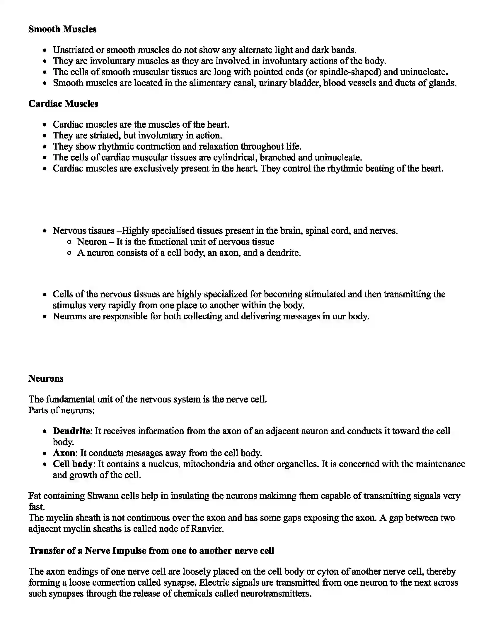 Maharashtra Board Class 11th Biology Study of Animal Tissues Revision Note 3