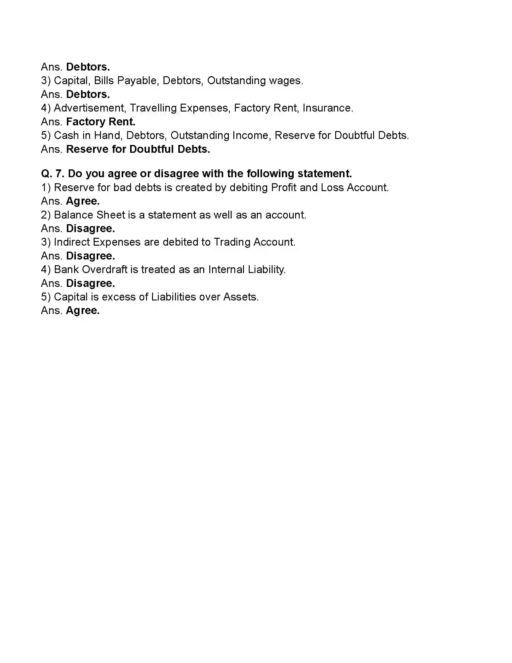 Maharashtra Board Class 11th Book-Keeping & Accountancy Final Account of a Proprietry Concern Revision Note 4