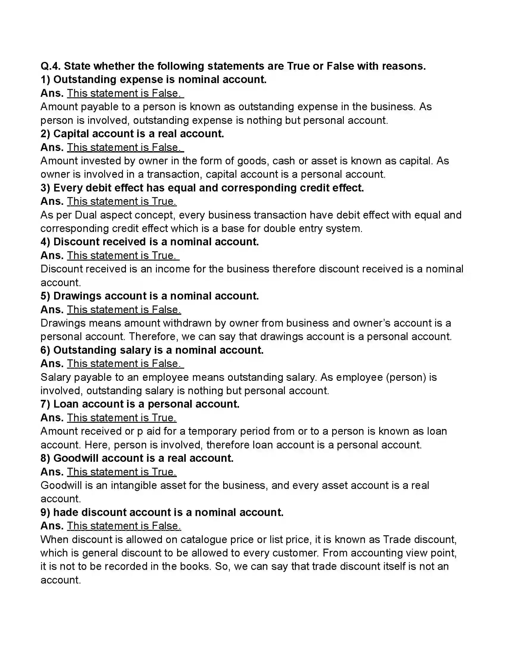 Maharashtra Board Class 11th Book-Keeping & Accountancy Meaning and Fundamental of Double Entry Book-keeping Revision Note 3