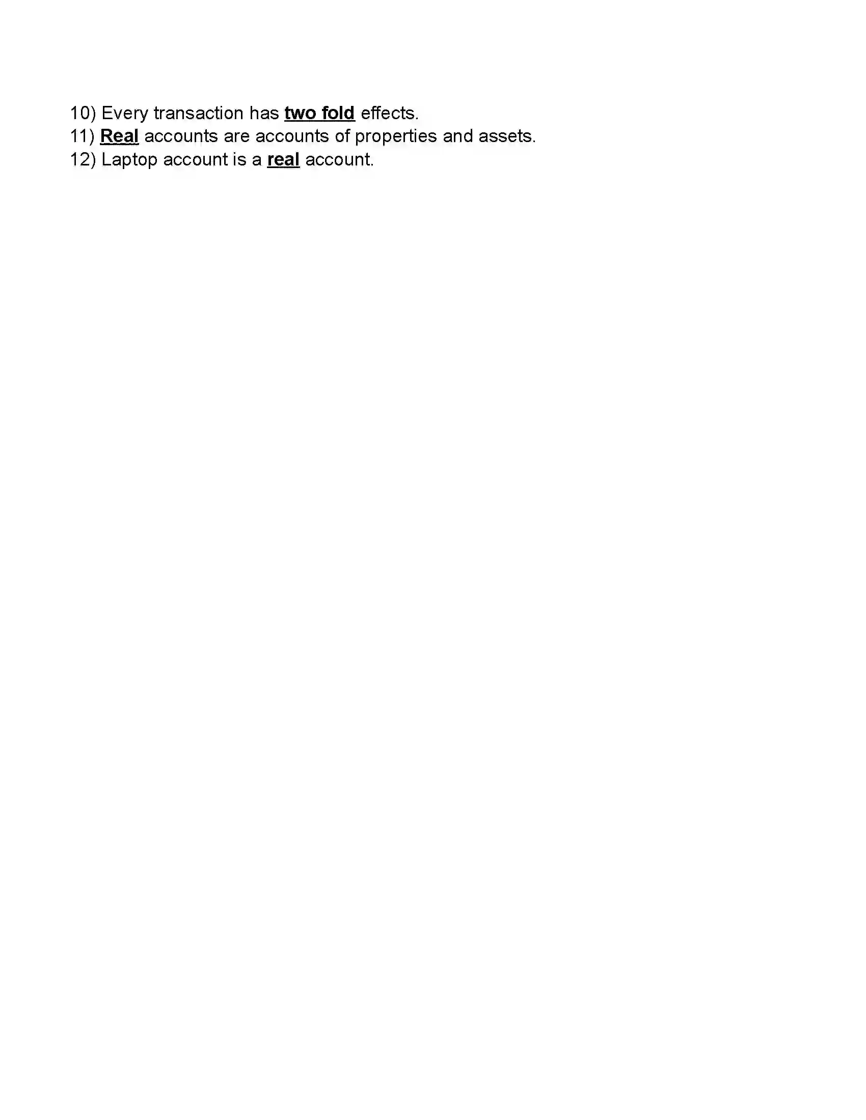 Maharashtra Board Class 11th Book-Keeping & Accountancy Meaning and Fundamental of Double Entry Book-keeping Revision Note 5
