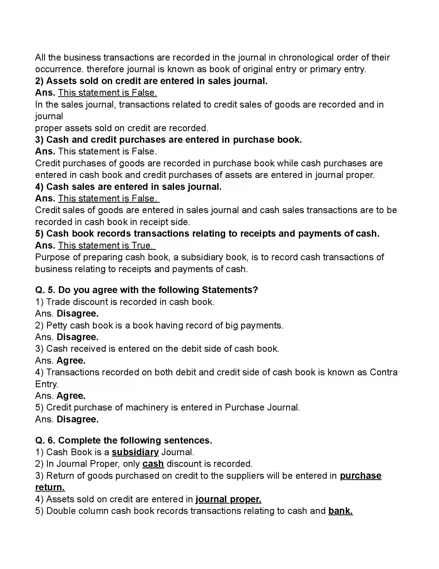 Maharashtra Board Class 11th Book-Keeping & Accountancy Subsidiary Books Revision Note 3
