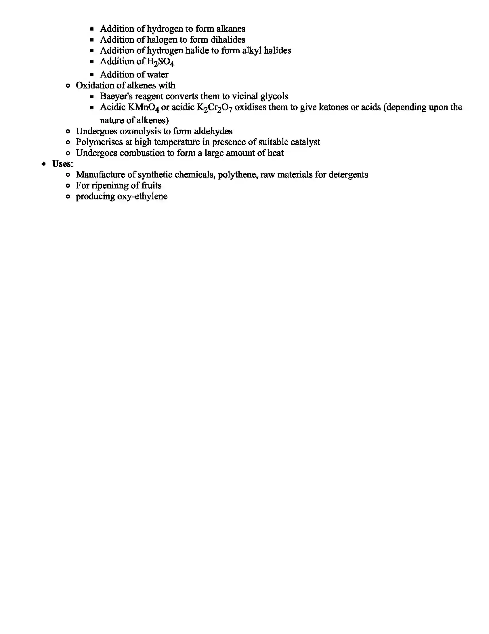 Maharashtra Board Class 11th Chemistry Alkenes Revision Note 2