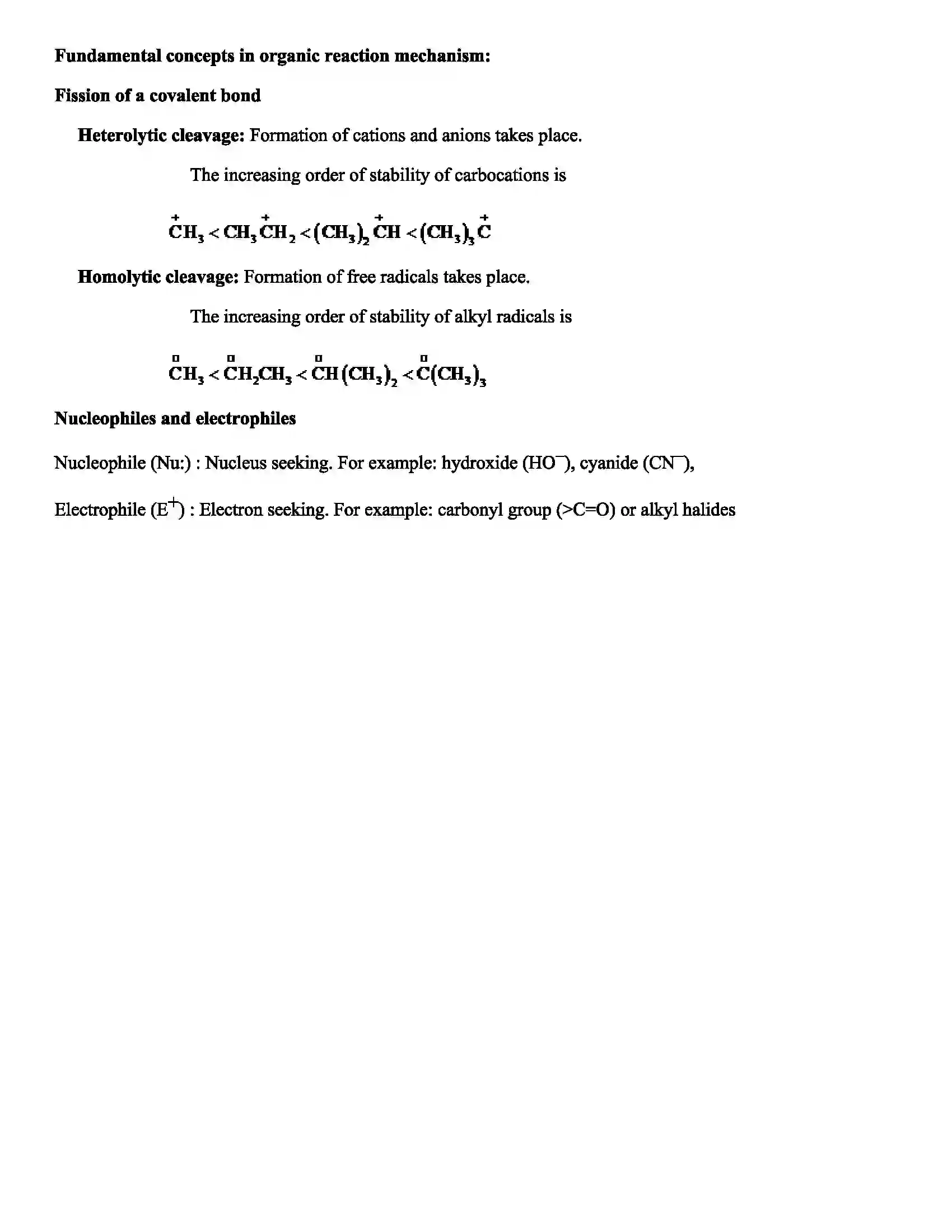 Maharashtra Board Class 11th Chemistry Basic Principles & Techniques in Organic Chemistry Revision Note 3