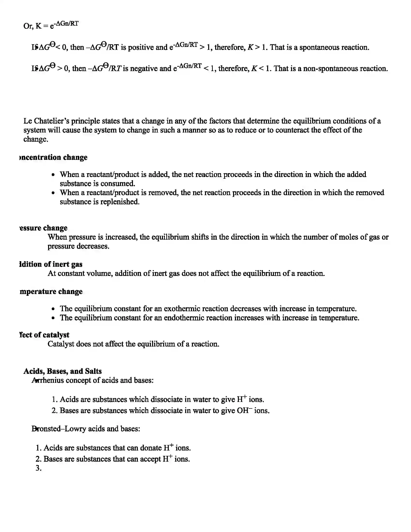 Maharashtra Board Class 11th Chemistry Chemical Equilibrium Revision Note 3