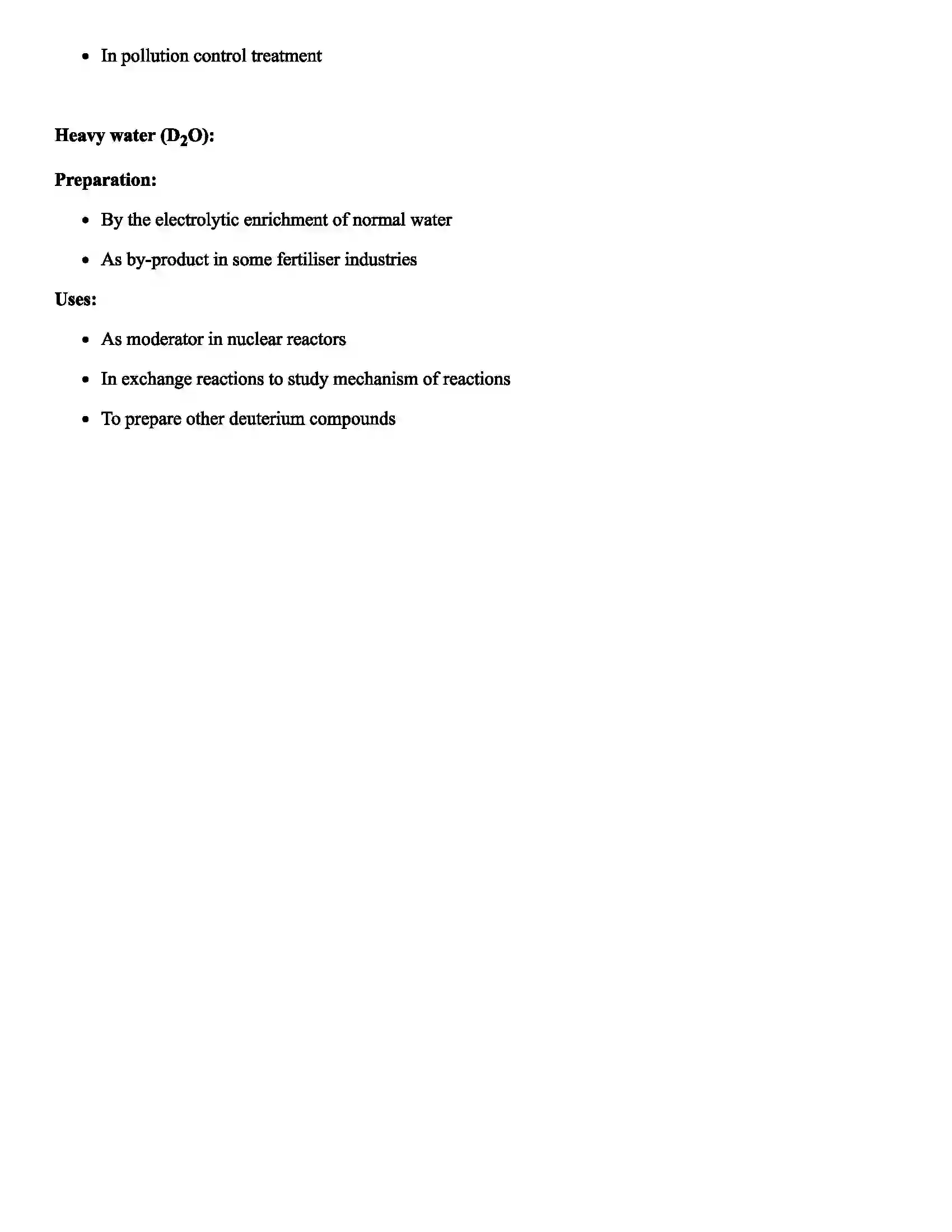 Maharashtra Board Class 11th Chemistry Hydrogen Revision Note 4