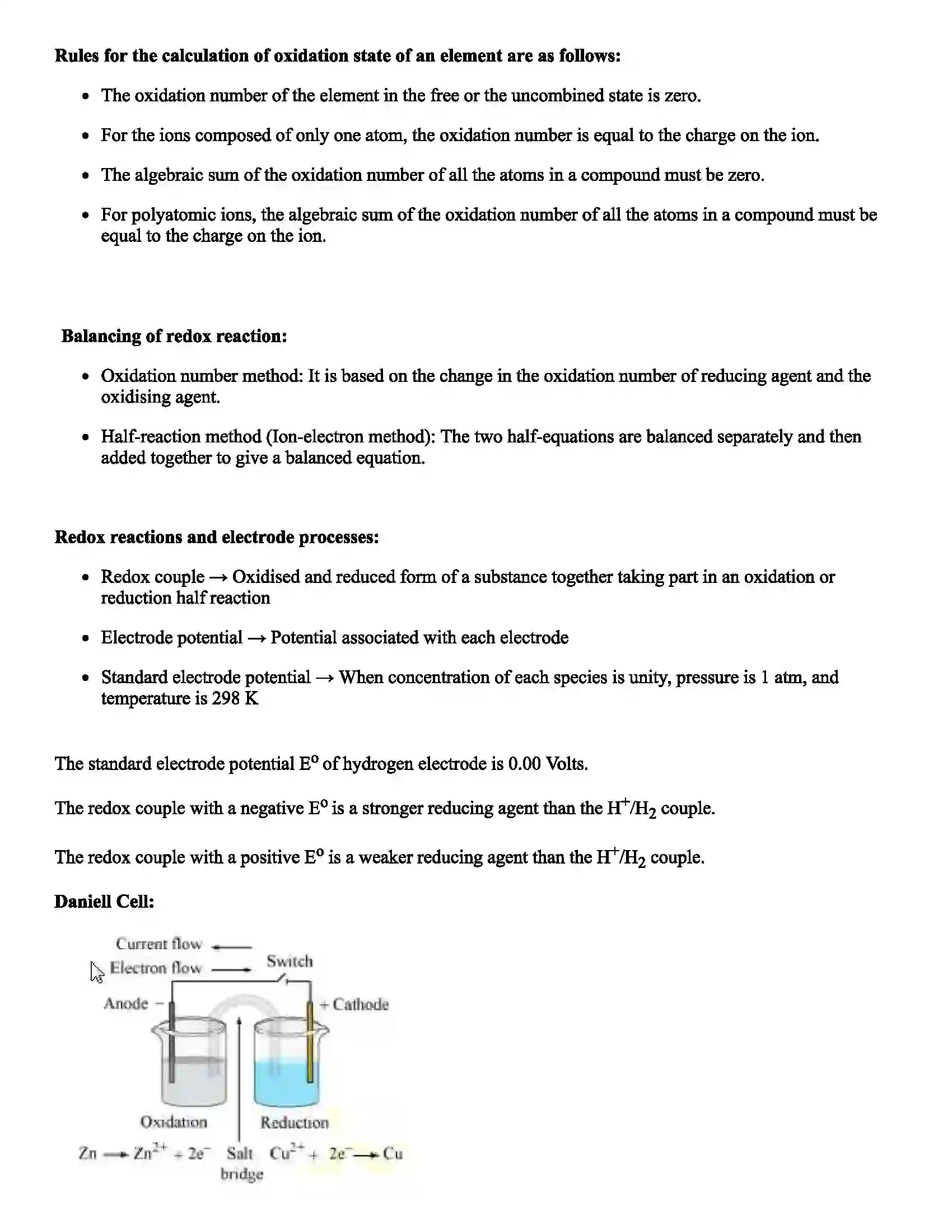 Maharashtra Board Class 11th Chemistry Redox Reactions Revision Note 2