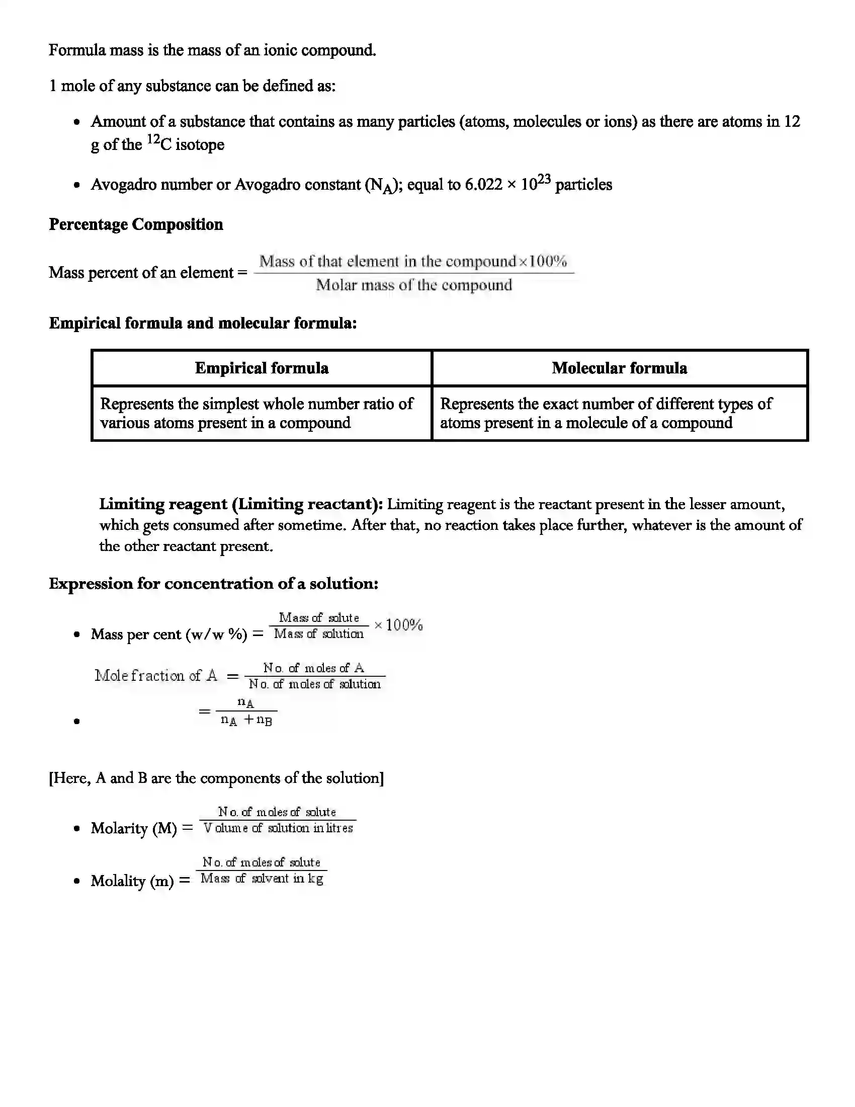 Maharashtra Board Class 11th Chemistry Some Basics Concept of Chemistry Revision Note 3