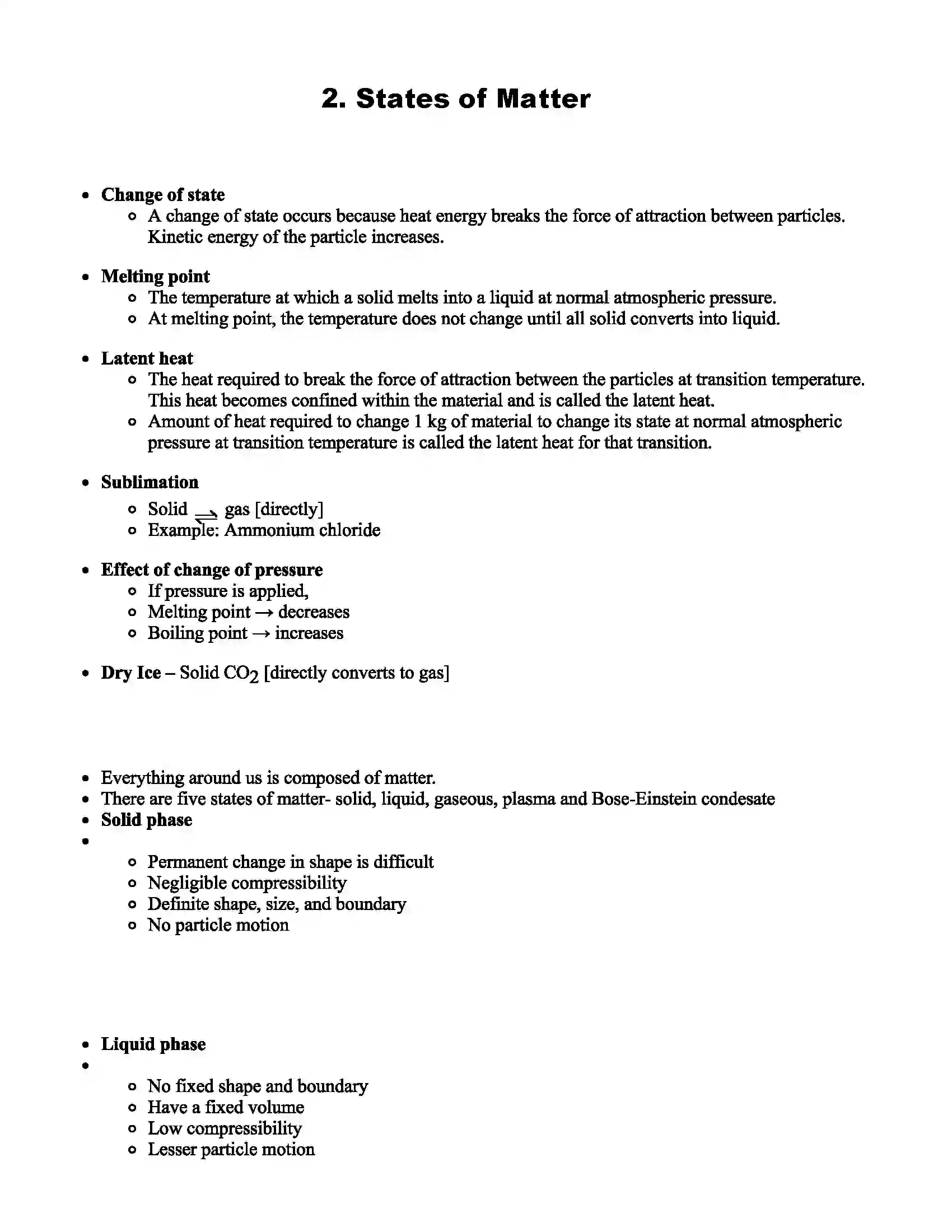 Maharashtra Board Class 11th Chemistry States of Matter Revision Note 1