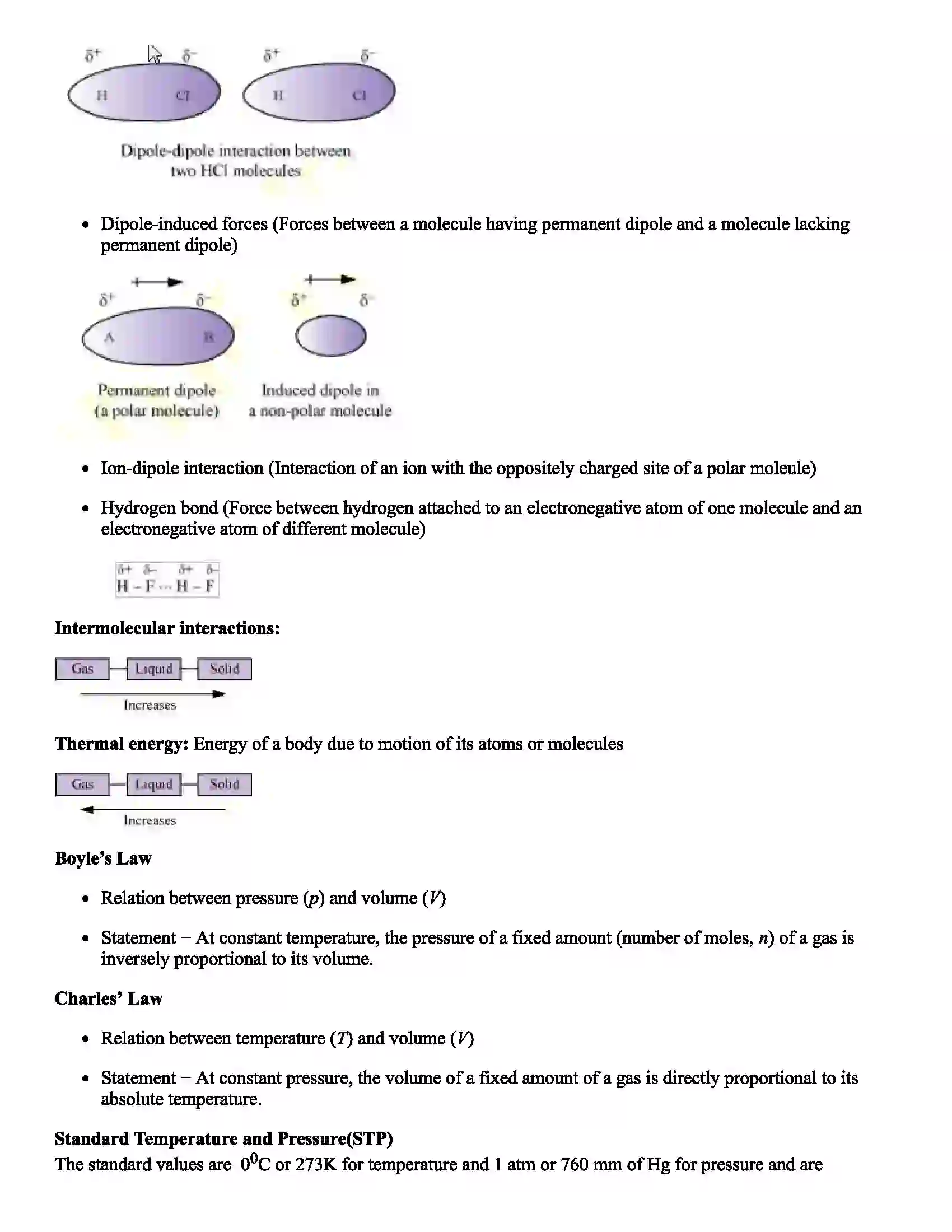 Maharashtra Board Class 11th Chemistry States of Matter Revision Note 3