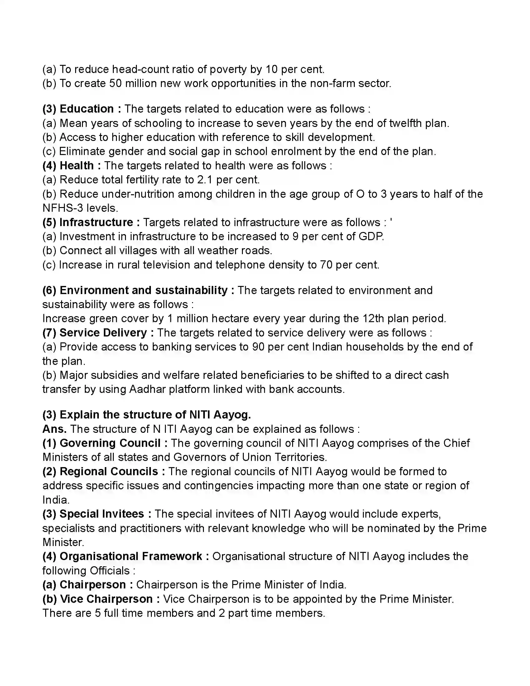 Maharashtra Board Class 11th Economics Economic Planning in India Revision Note 4