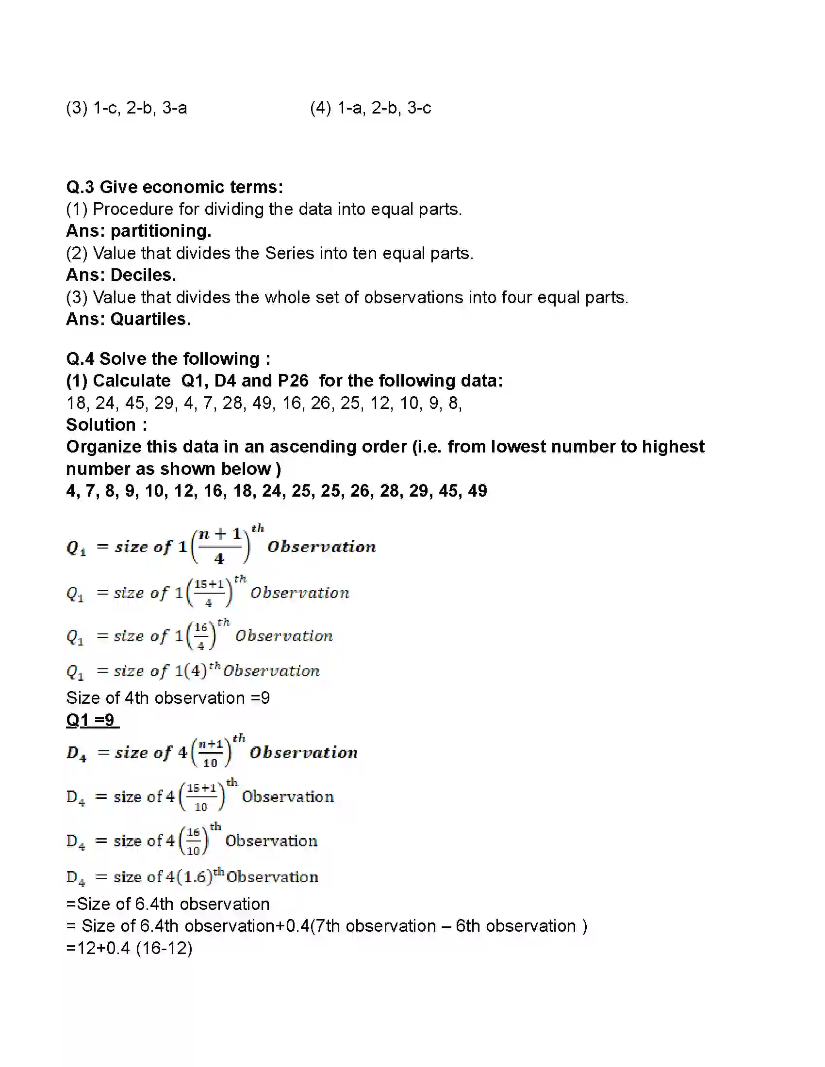 Maharashtra Board Class 11th Economics Partition Values Revision Note 2