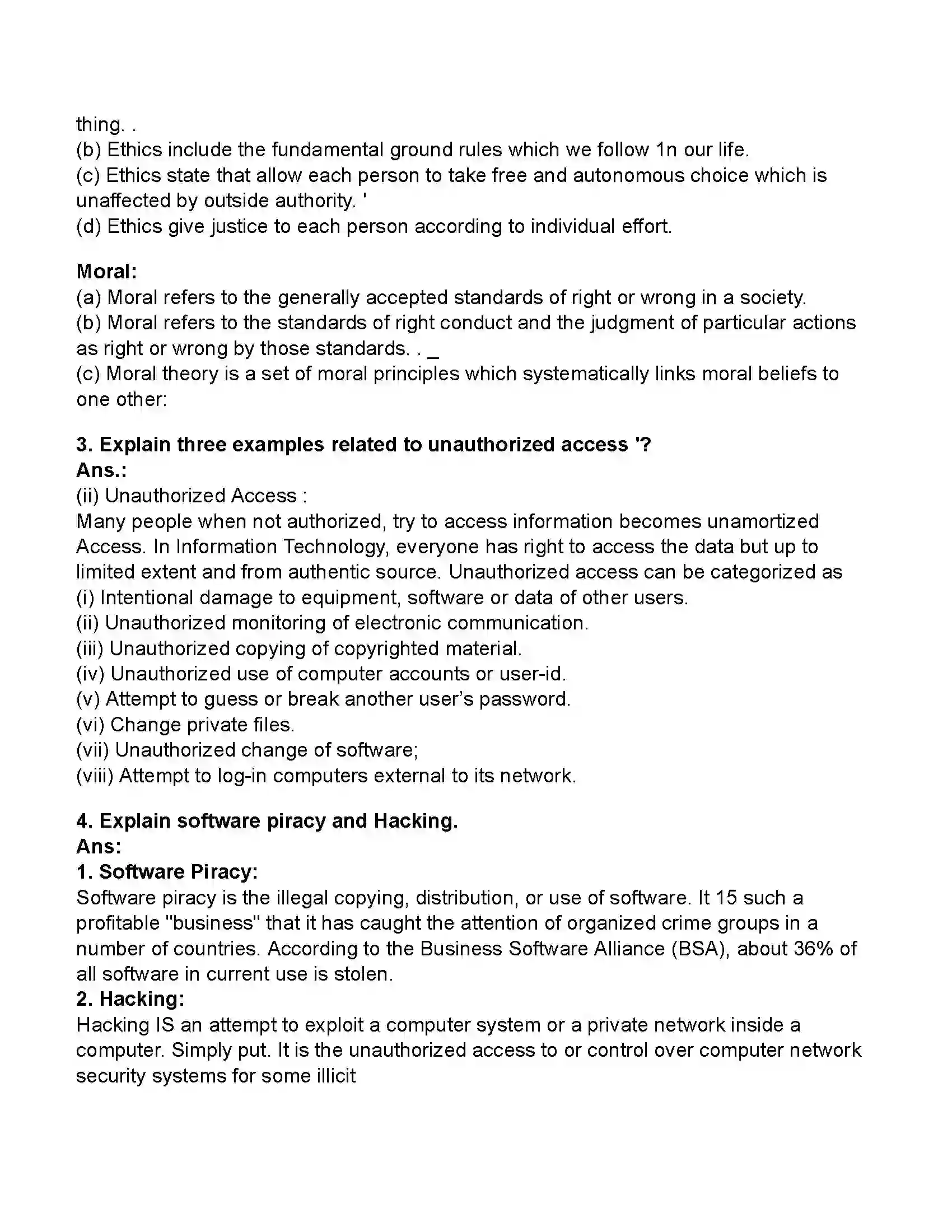 Maharashtra Board Class 11th Information Technology Cyber Law Revision Note 3