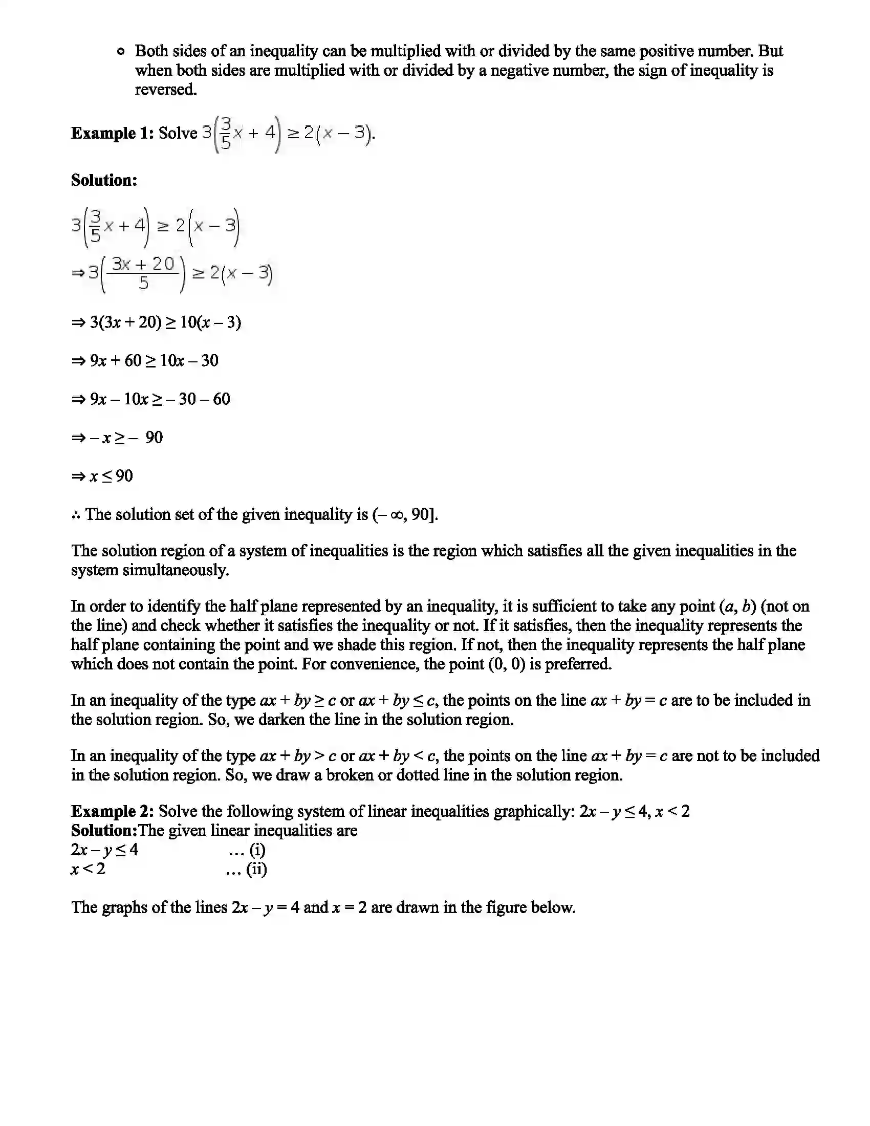 Maharashtra Board Class 11th Mathematics Linear Inequations Revision Note 2