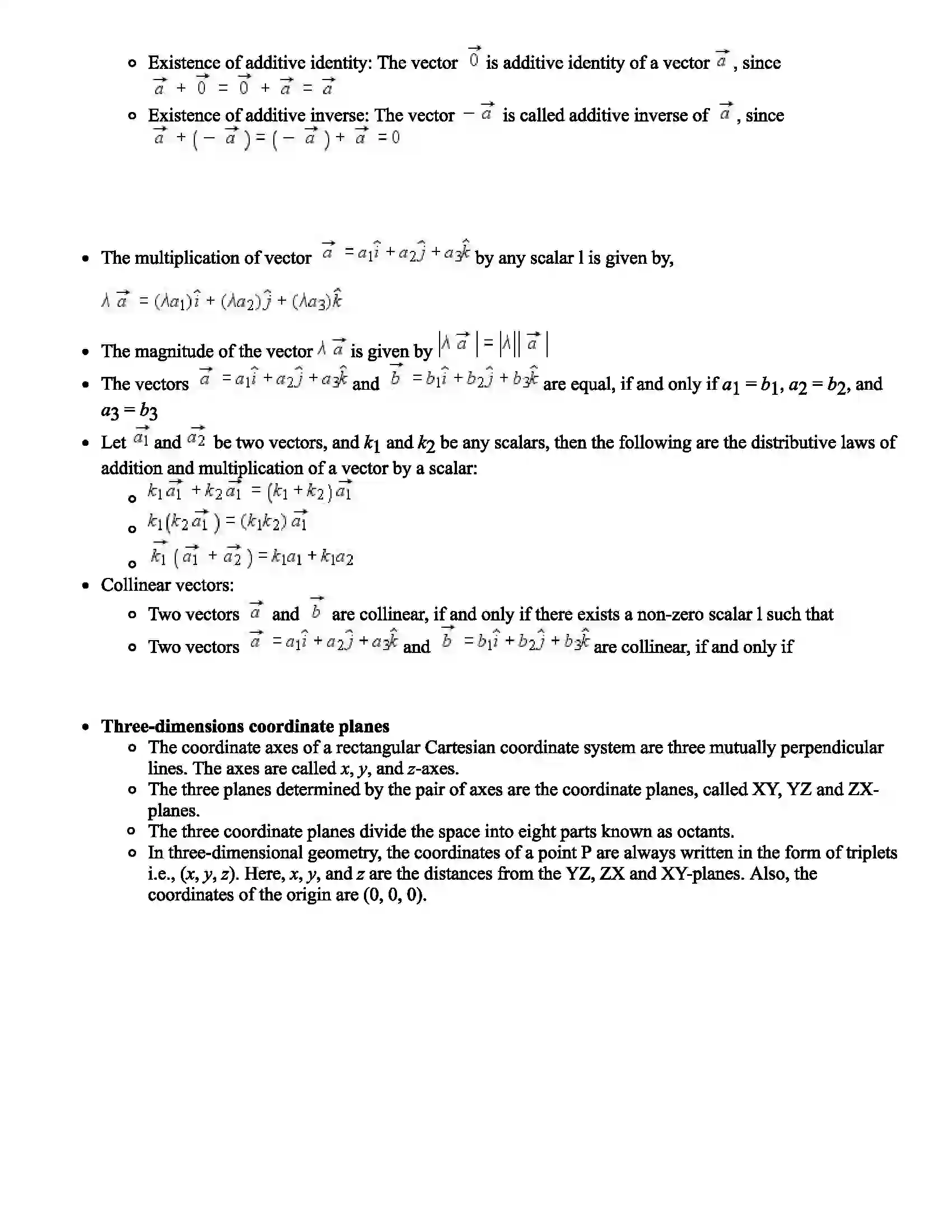 Maharashtra Board Class 11th Mathematics Part - I Vectors Revision Note 3