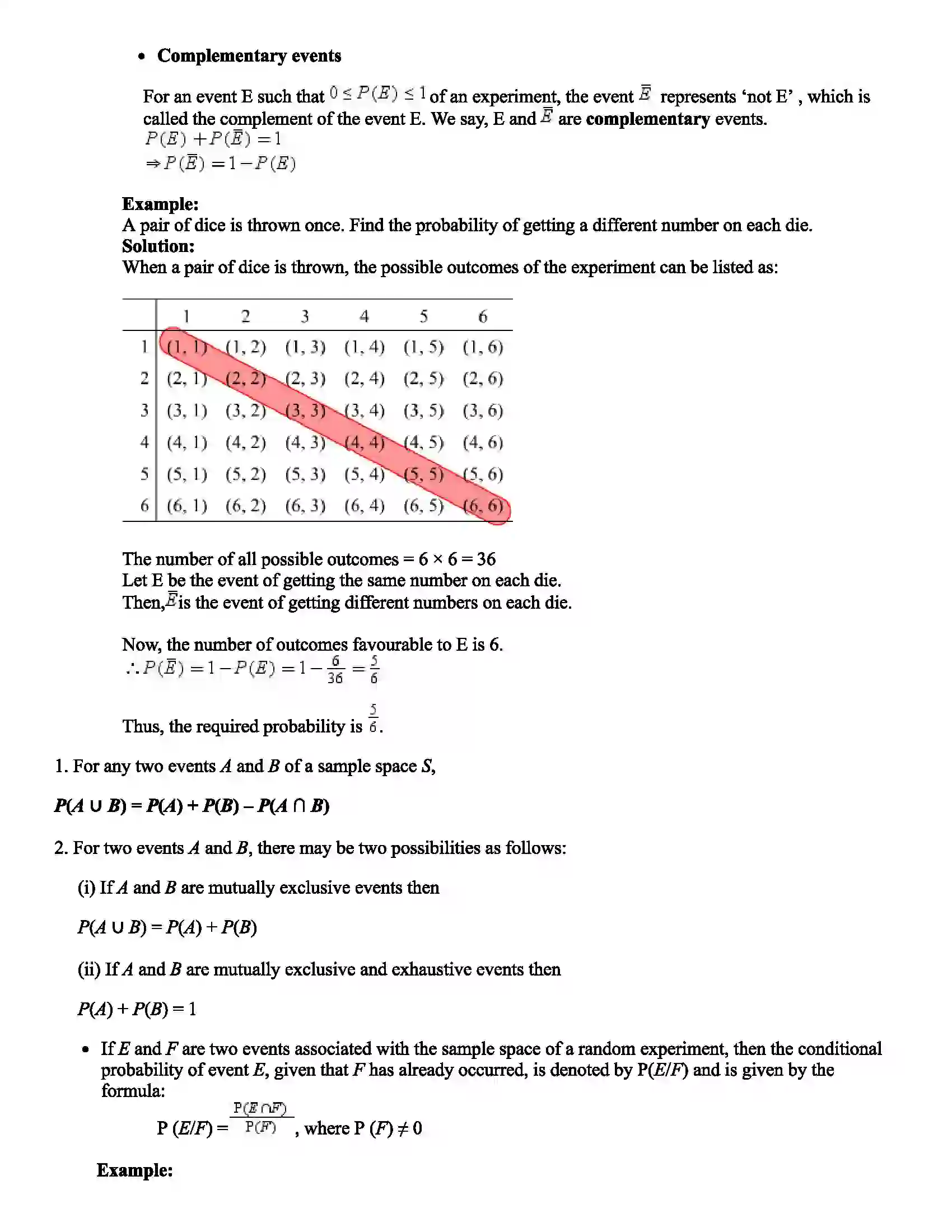Maharashtra Board Class 11th Mathematics Part - II Probability Revision Note 5