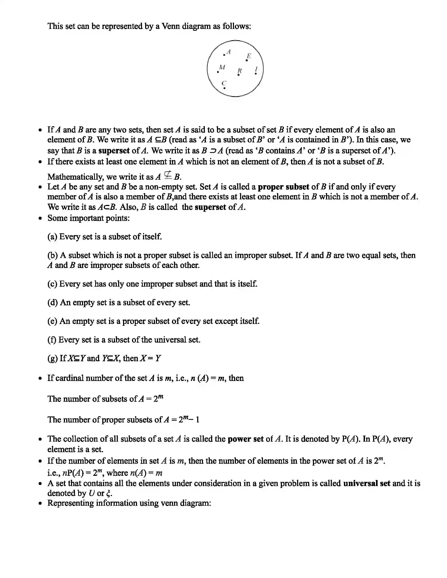 Maharashtra Board Class 11th Mathematics Part - II Sets, Relations and Functions Revision Note 2