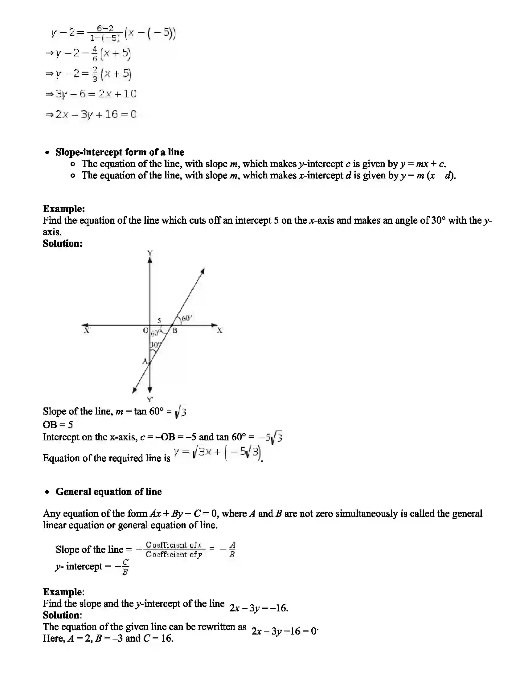 Maharashtra Board Class 11th Mathematics Straight Line Revision Note 3