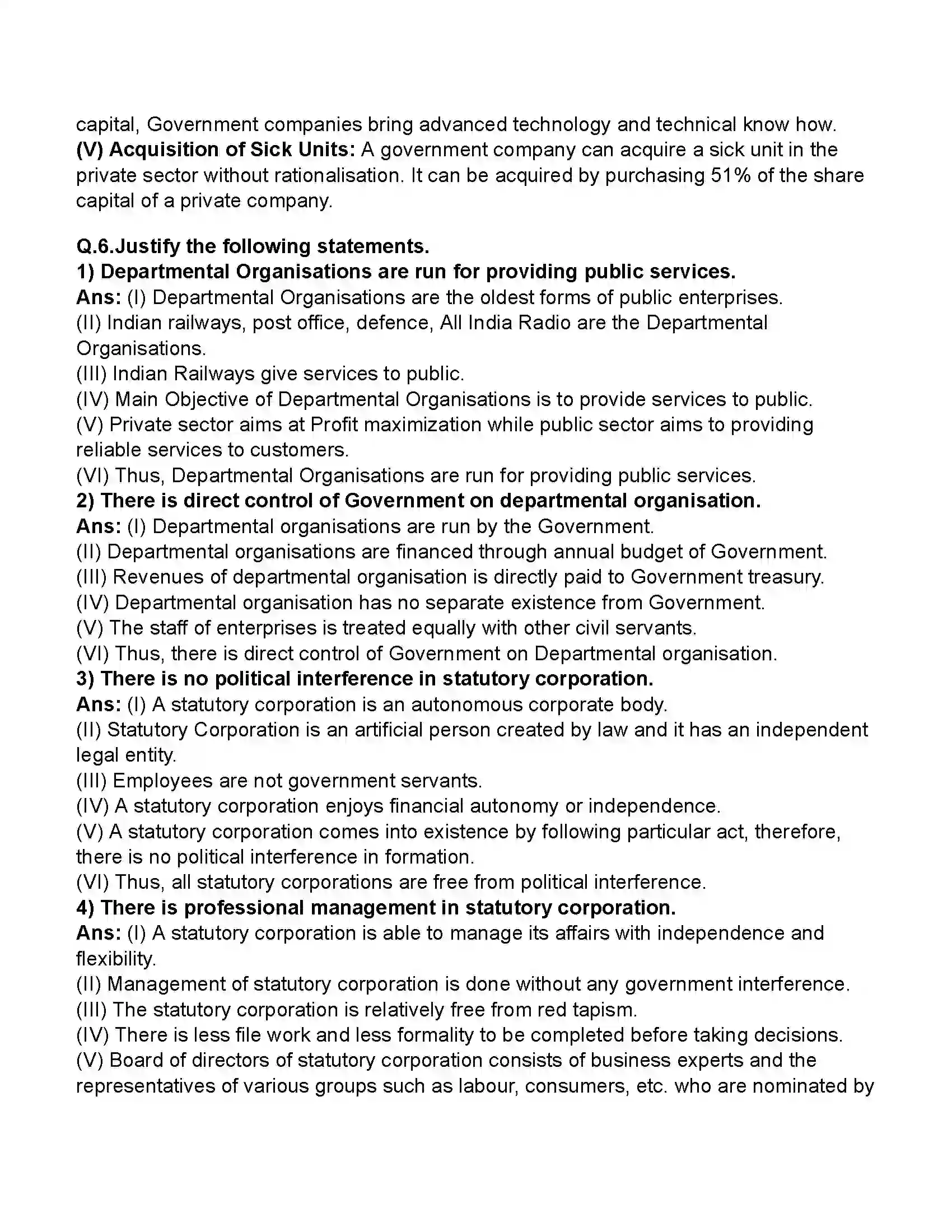 Maharashtra Board Class 11th Organisation of Commerce & Management Forms of Business Organisation – II Revision Note 16